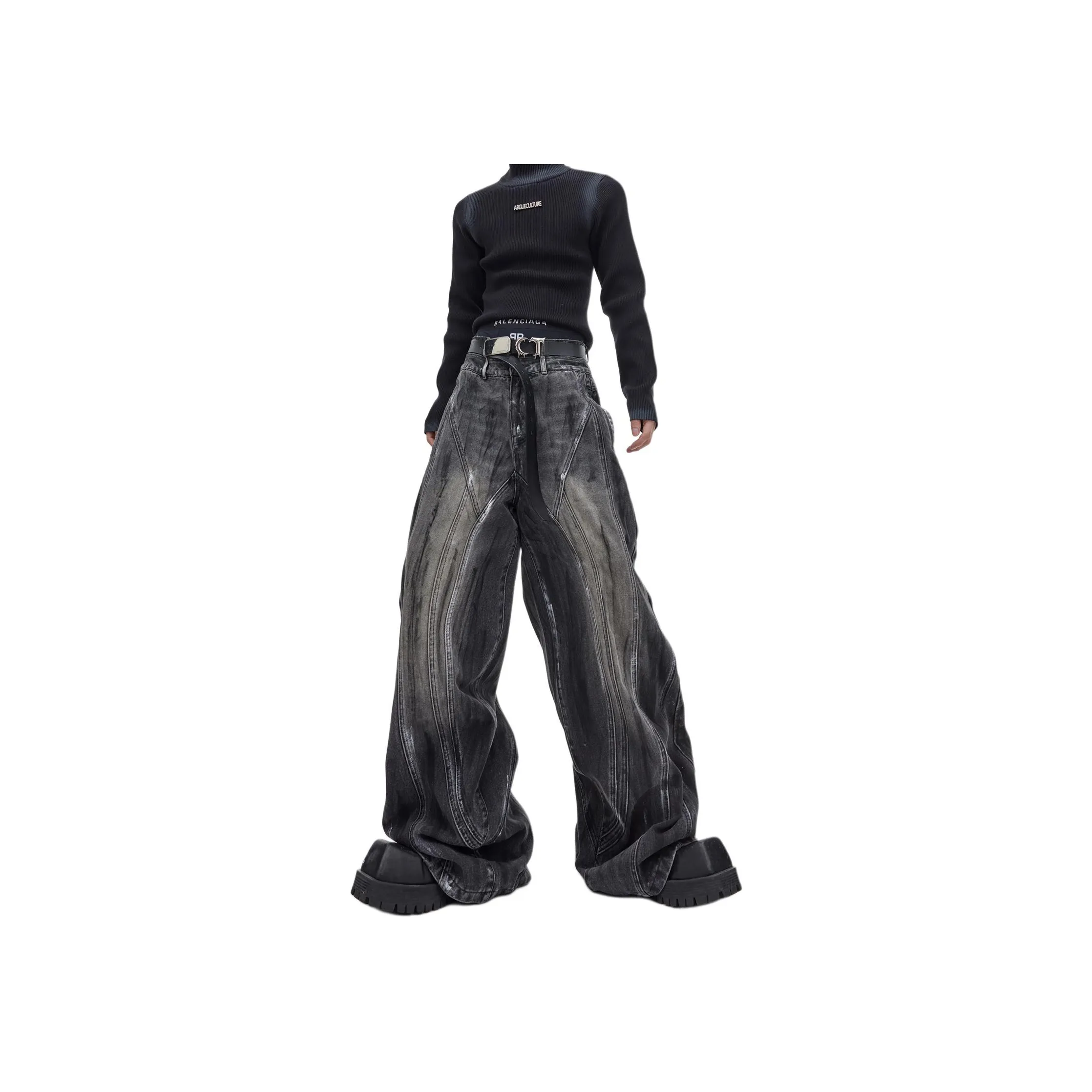 Pirkadat Серые Унисекс Джинсы