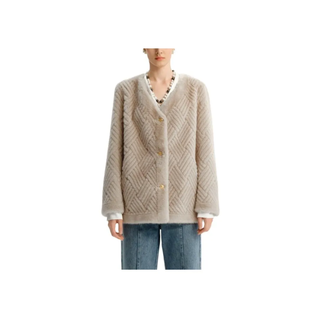 Karl Lagerfeld Вельвет Feel Пальто Женское Серое