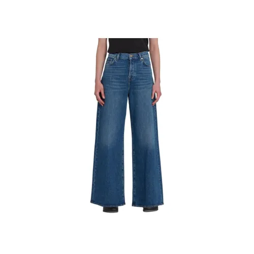 SEVEN FOR ALL MANKIND Женские джинсы синего цвета