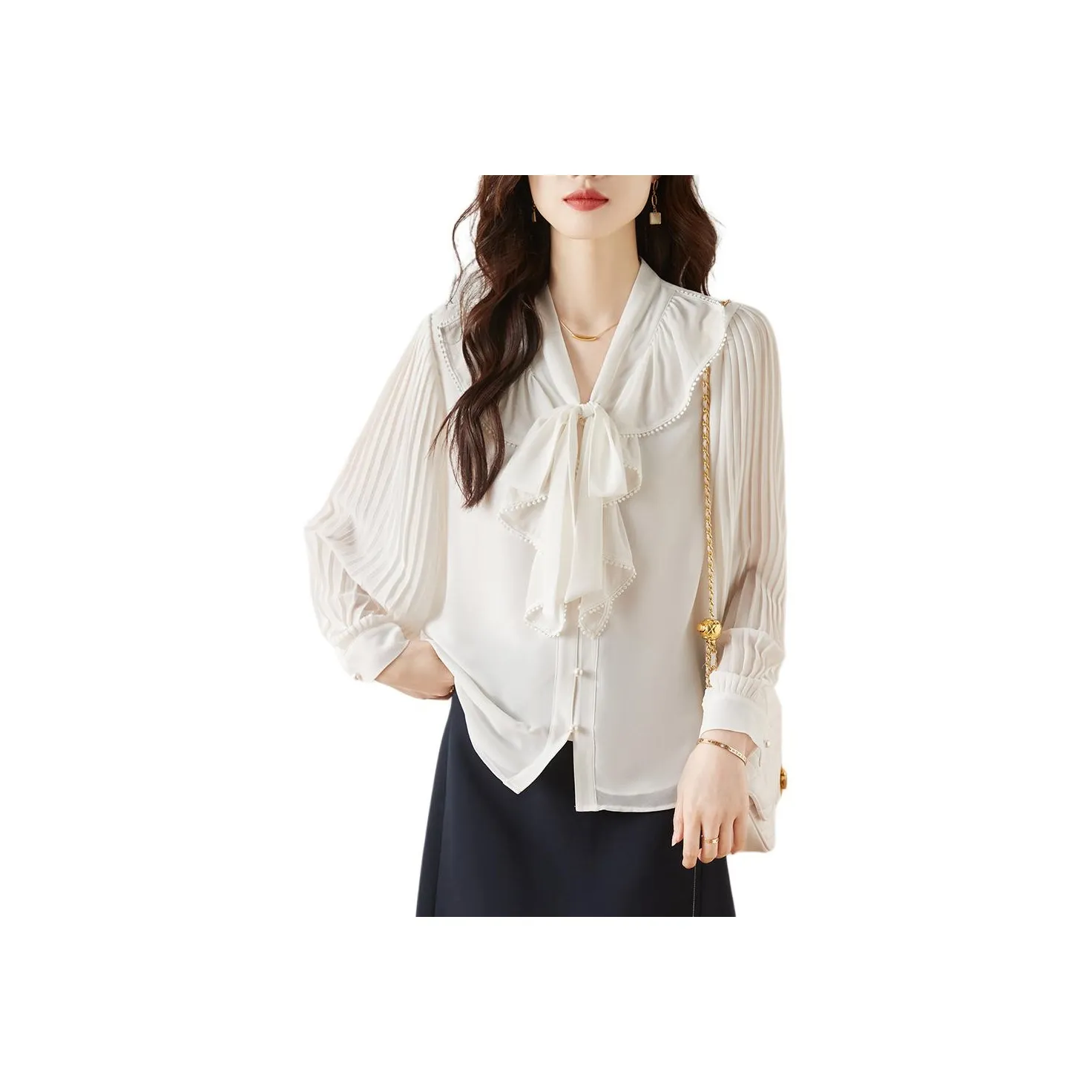 H YXIANG Белые Женские Рубашки