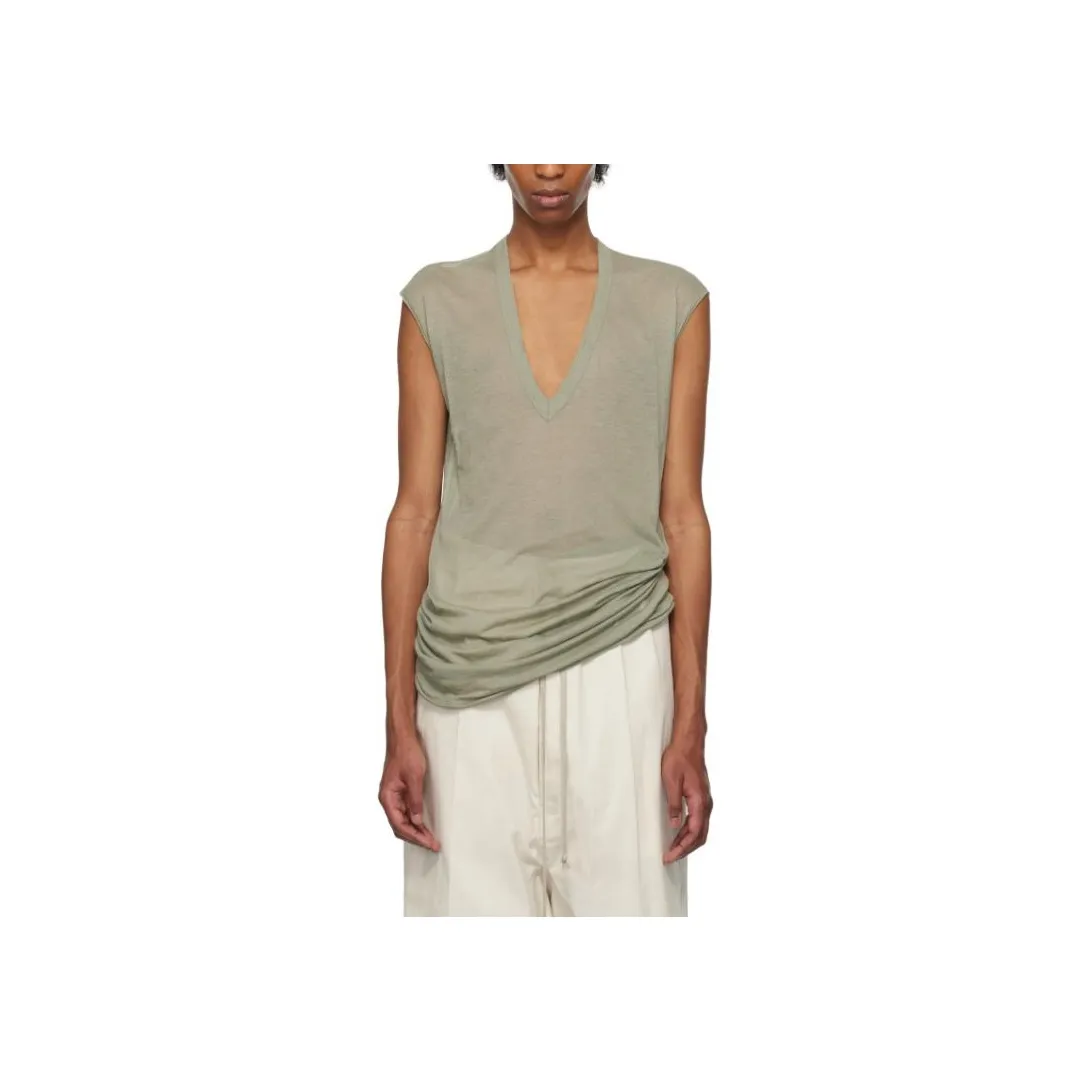 RICK OWENS Plunging V neck T shirt