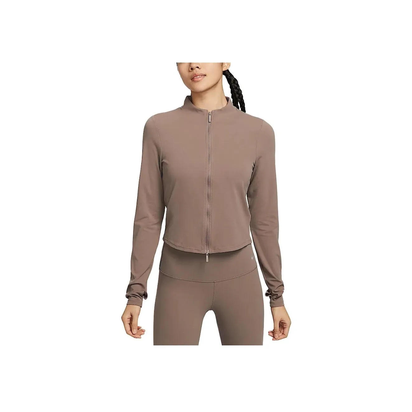 Nike ZenvyDri Fit SS25 Jacket Women's Mink Brown/White