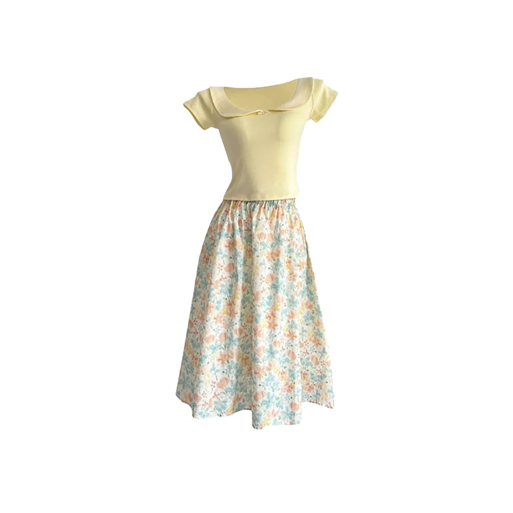 AFGGD Желтые Женские Комплекты с Юбкой