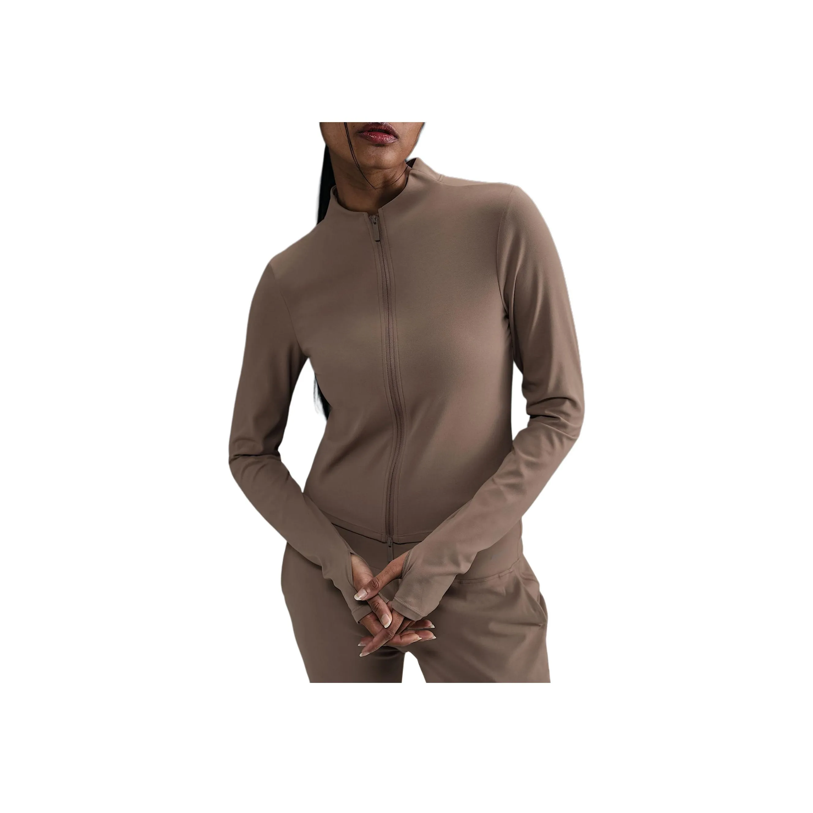 nike ZenvyDri Форма Свитшот Женские Норково-коричневый