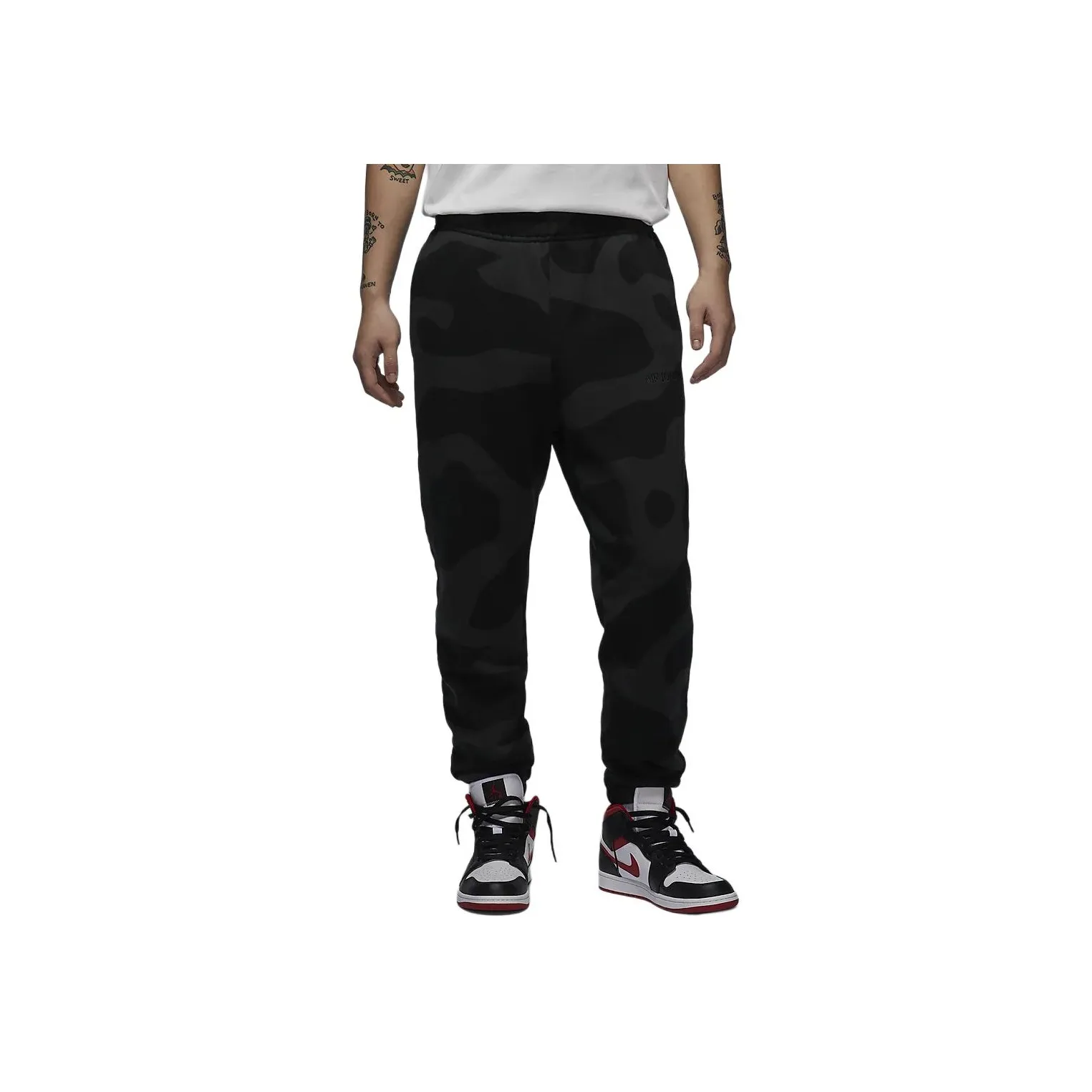 Jordan AirWordmark Collection Knitted Sports Pants Men's Gray Black
