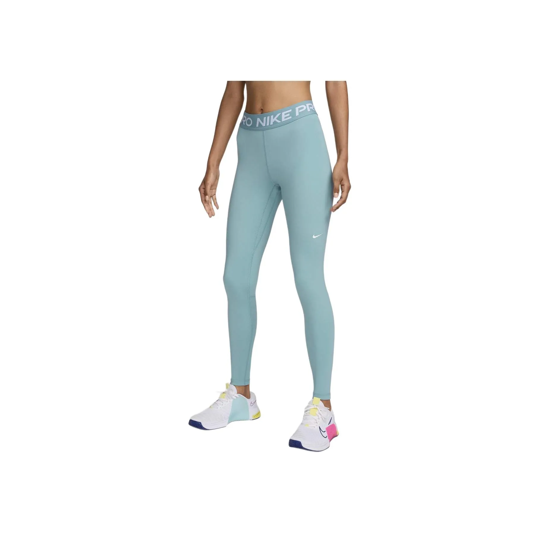 Nike Pro Women's Mid-Rise Mesh-Paneled Leggings