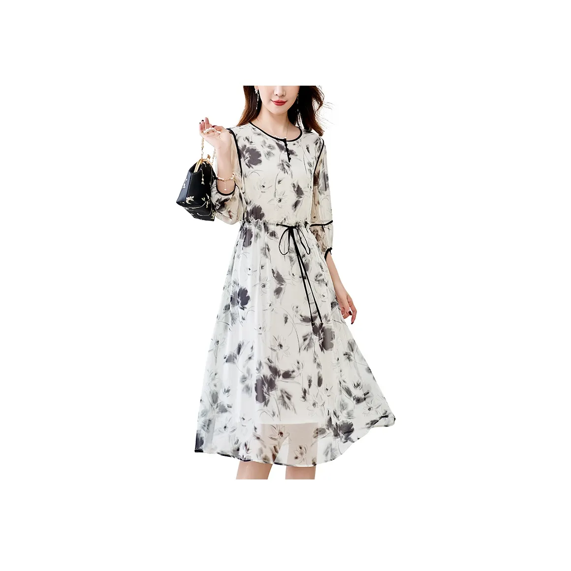 To The West Long Sleeved Dress Women's Black