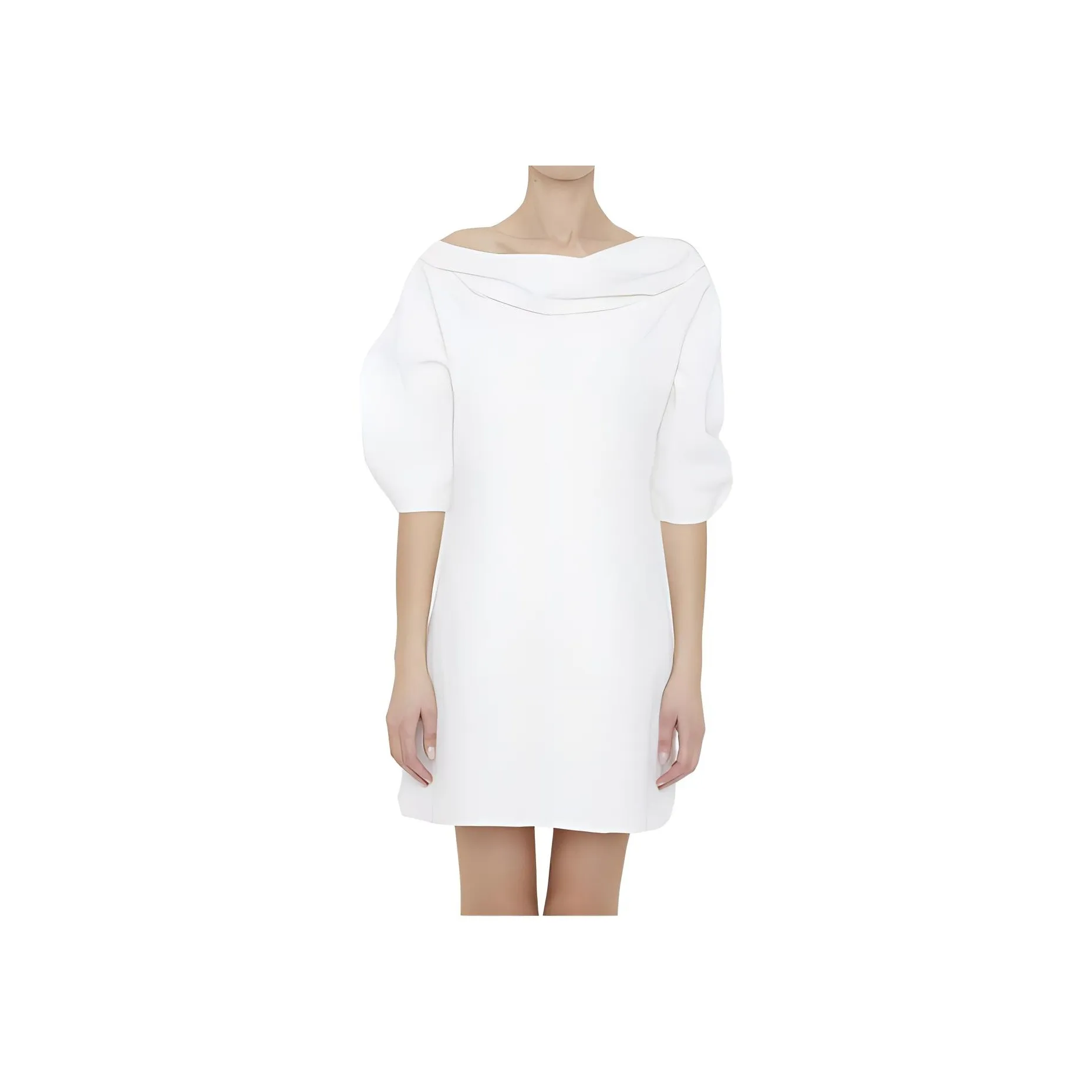 JIL SANDER Ruched Short Sleeved Mini Dress