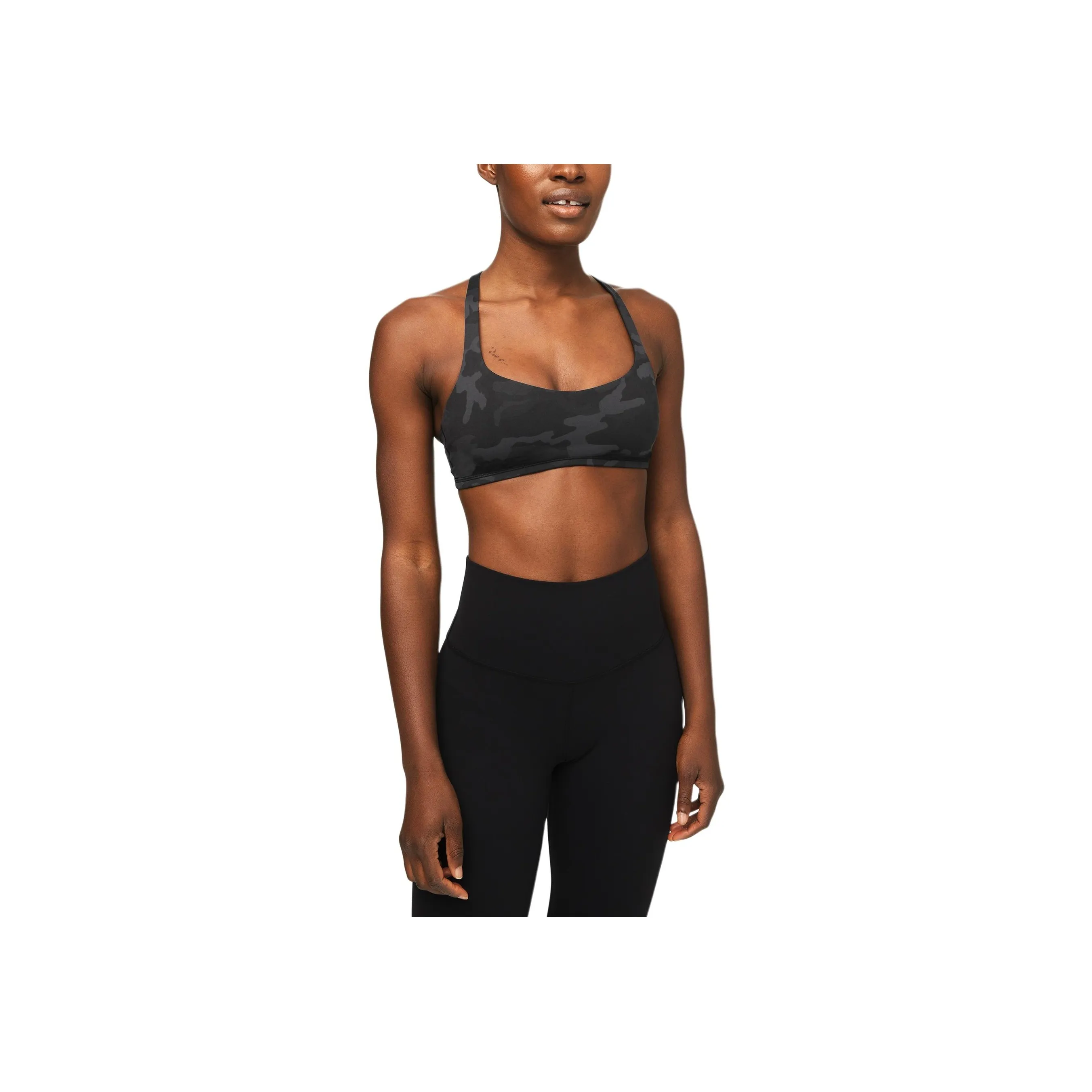 Lululemon Free To Be Sports Underwear Women's Camouflage Gray Black