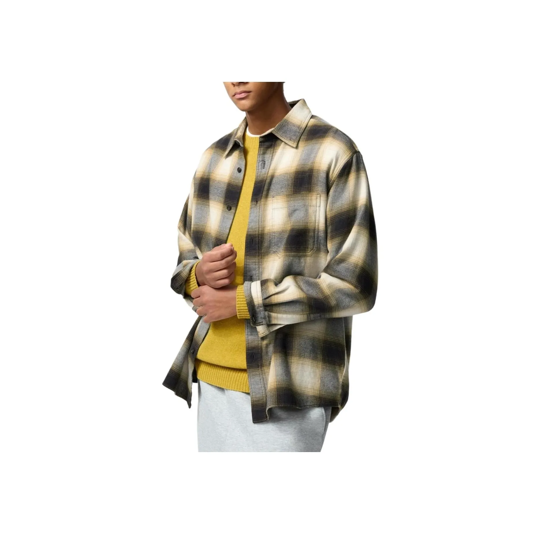 UNIQLO Shirt Unisex Apricot Yellow