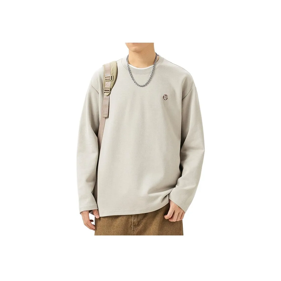 WOOD SOON Юность Повседневный Японский стиль Модный бренд Длинный рукав Т-рубашка Унисекс