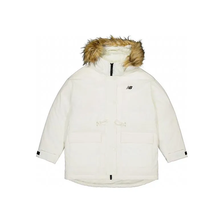 New Balance совместный бренд Теплый MID Пуховик Женская Белая