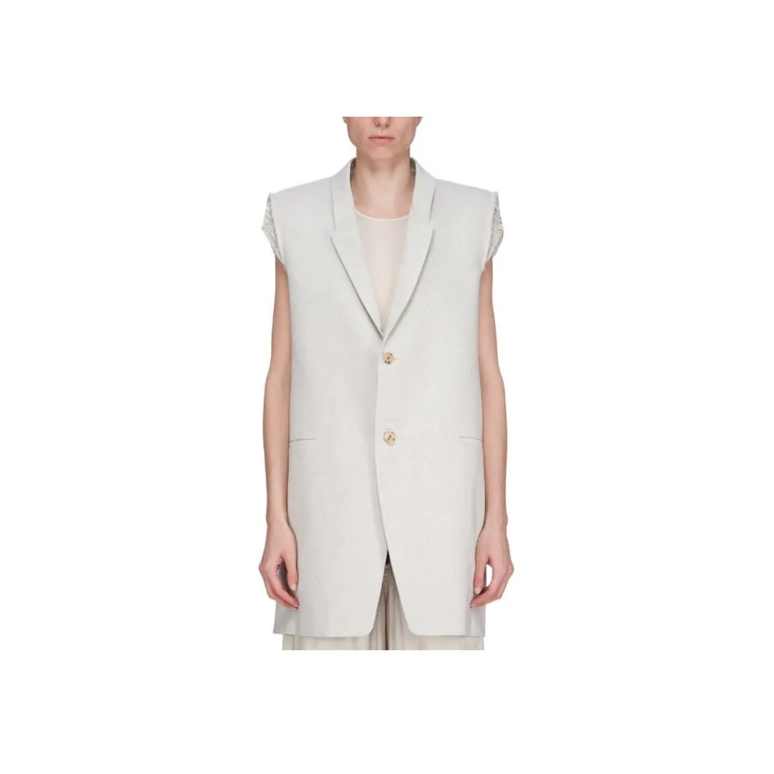 RICK OWENS Hollywood Dirt Tailored Sleeveless Waistcoat