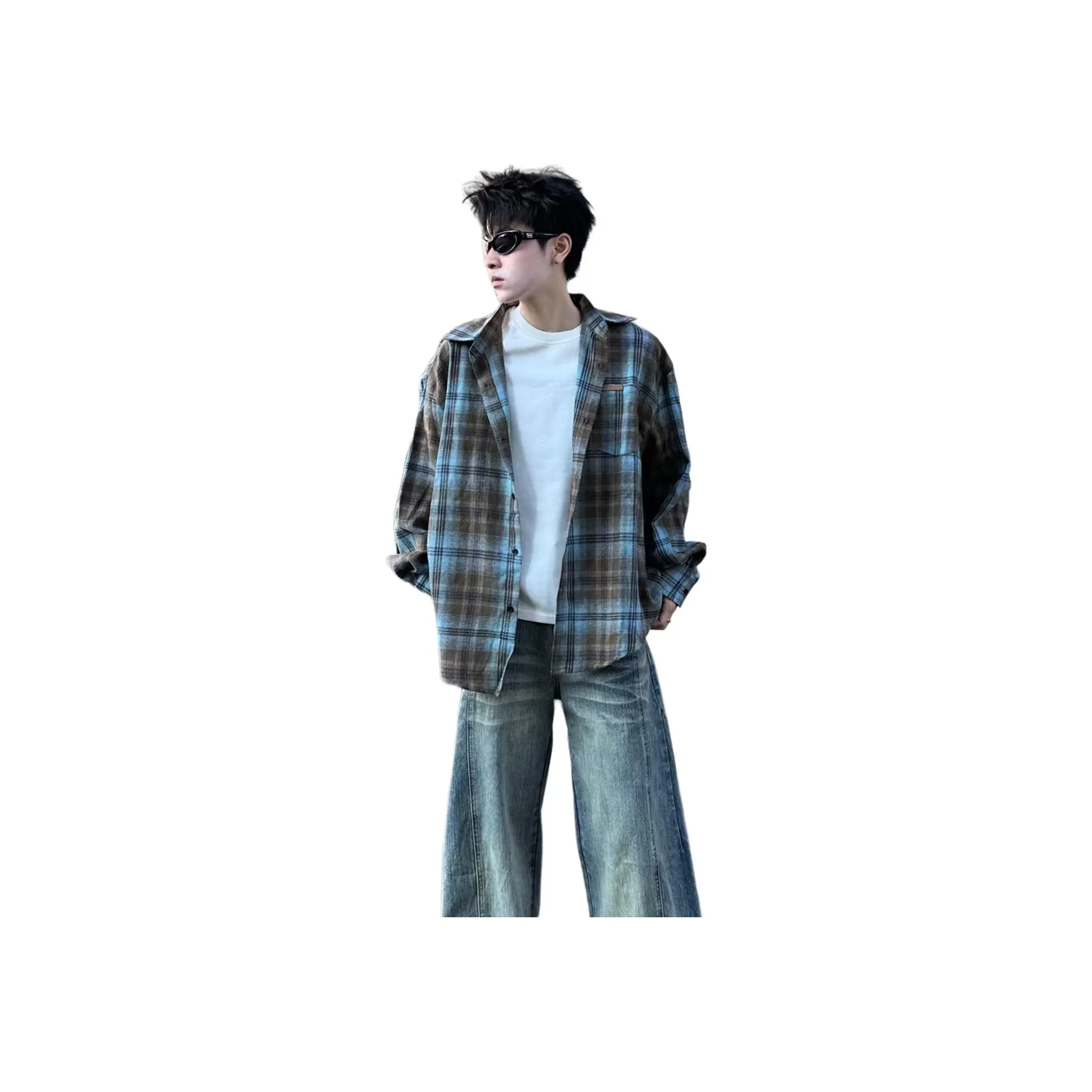 SOCKKEY Синий Коричневый Унисекс Рубашки