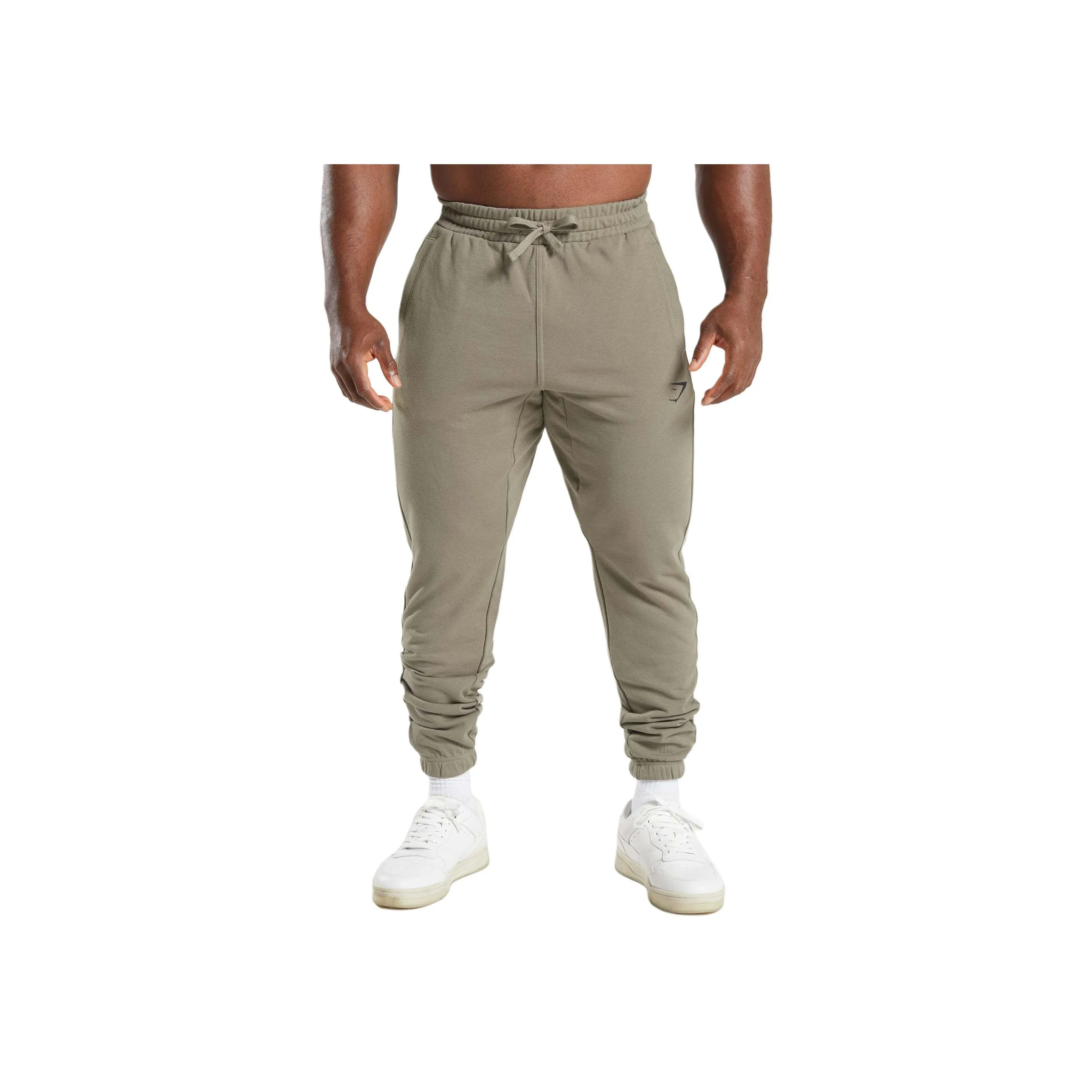 GYMSHARK ESSENTIAL OVERSIZED JOGGERS Knitted Sweatpants Men's Linen Brown
