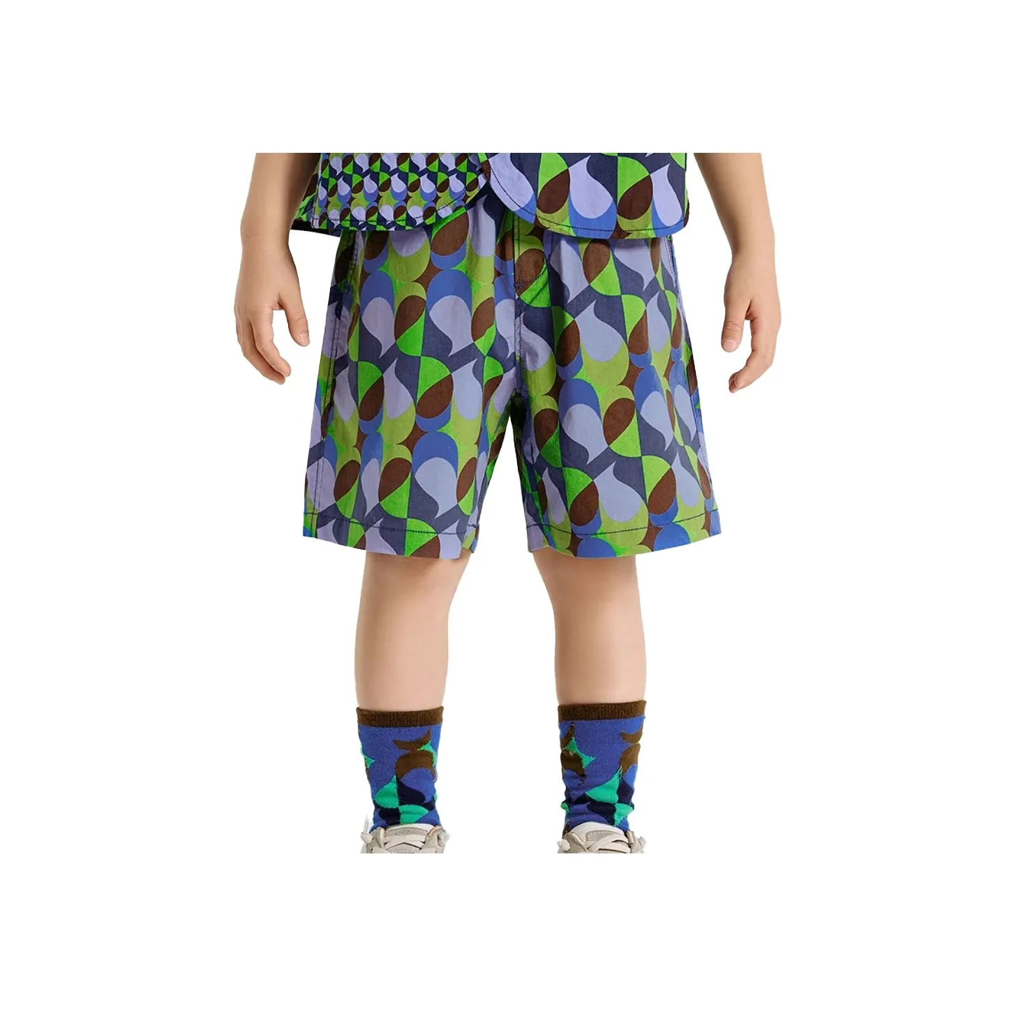 Woobaby SS25 Шорты Дети 3-7 лет Персиковый Aura Электрический Волна Синий