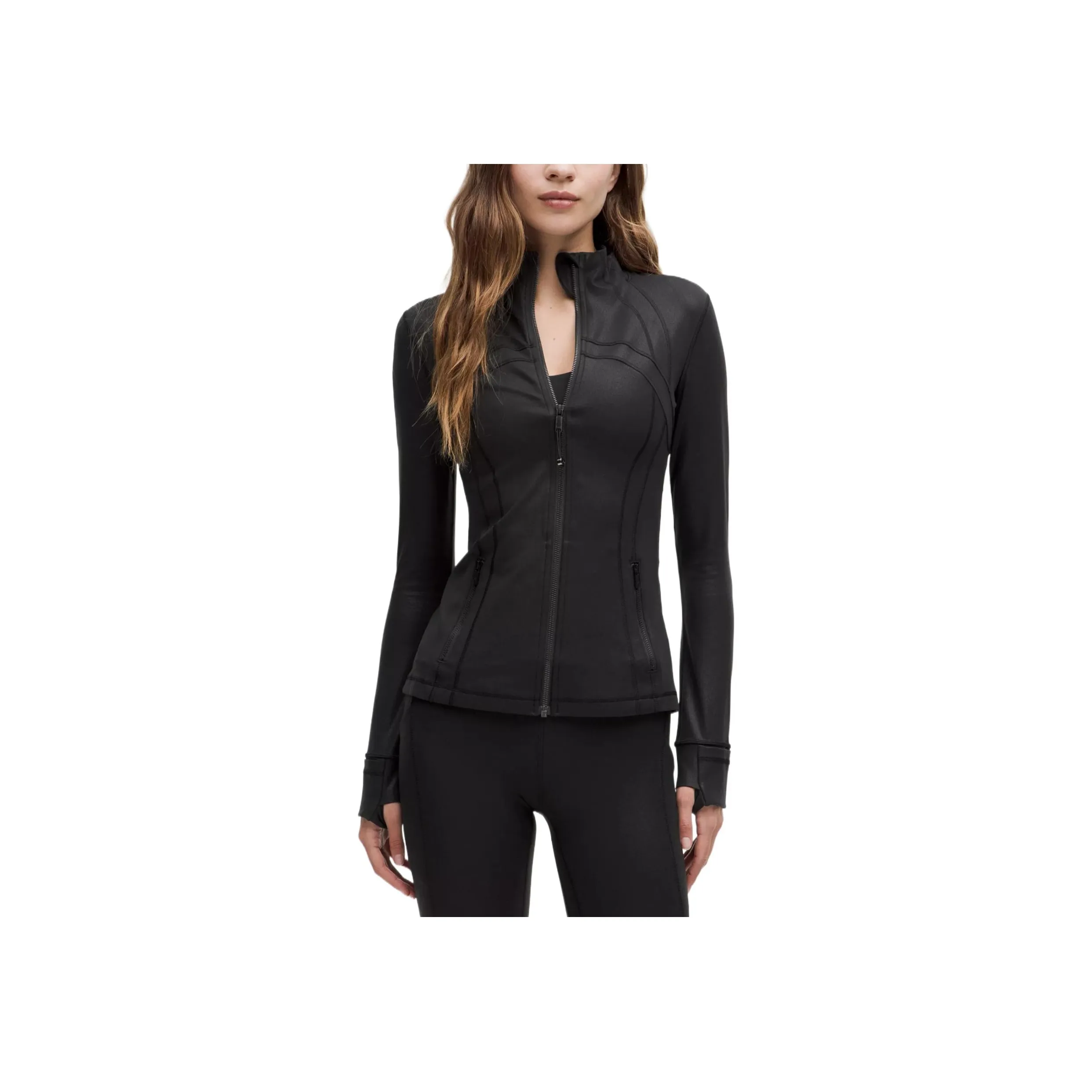 Lululemon Define Jacket Women's Aluminum Foil With Black Print