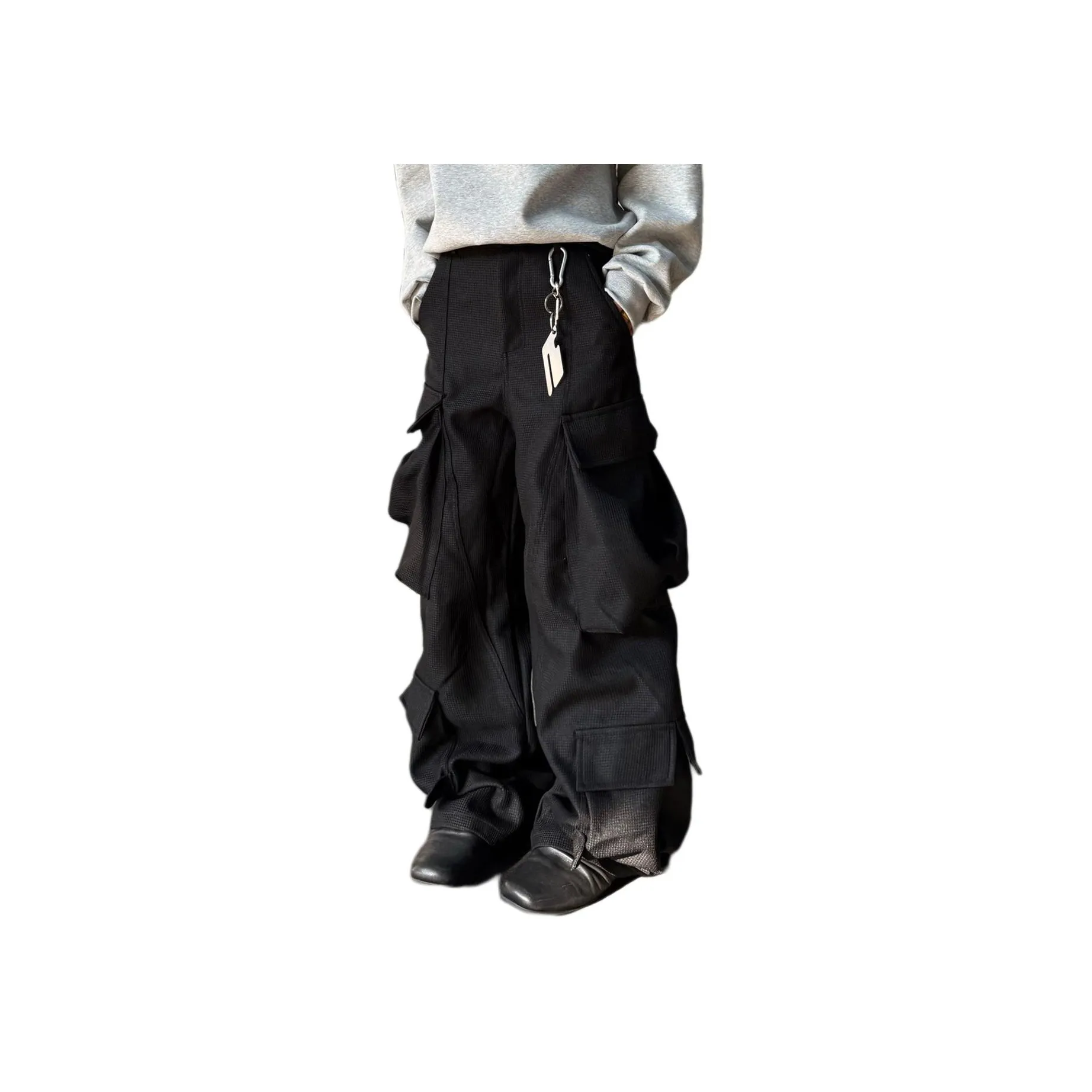 Pirkadat Черные Унисекс Брюки с карманами