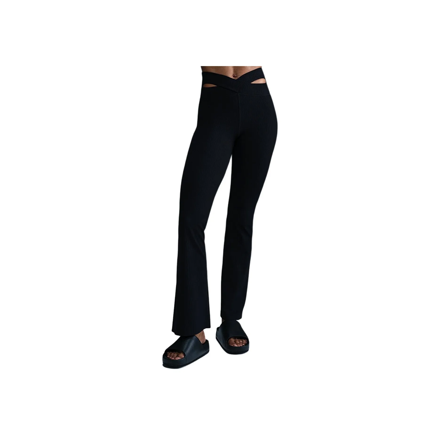 Nike Zenvy Rib Women's Gentle Support High Waisted Flared Leggings