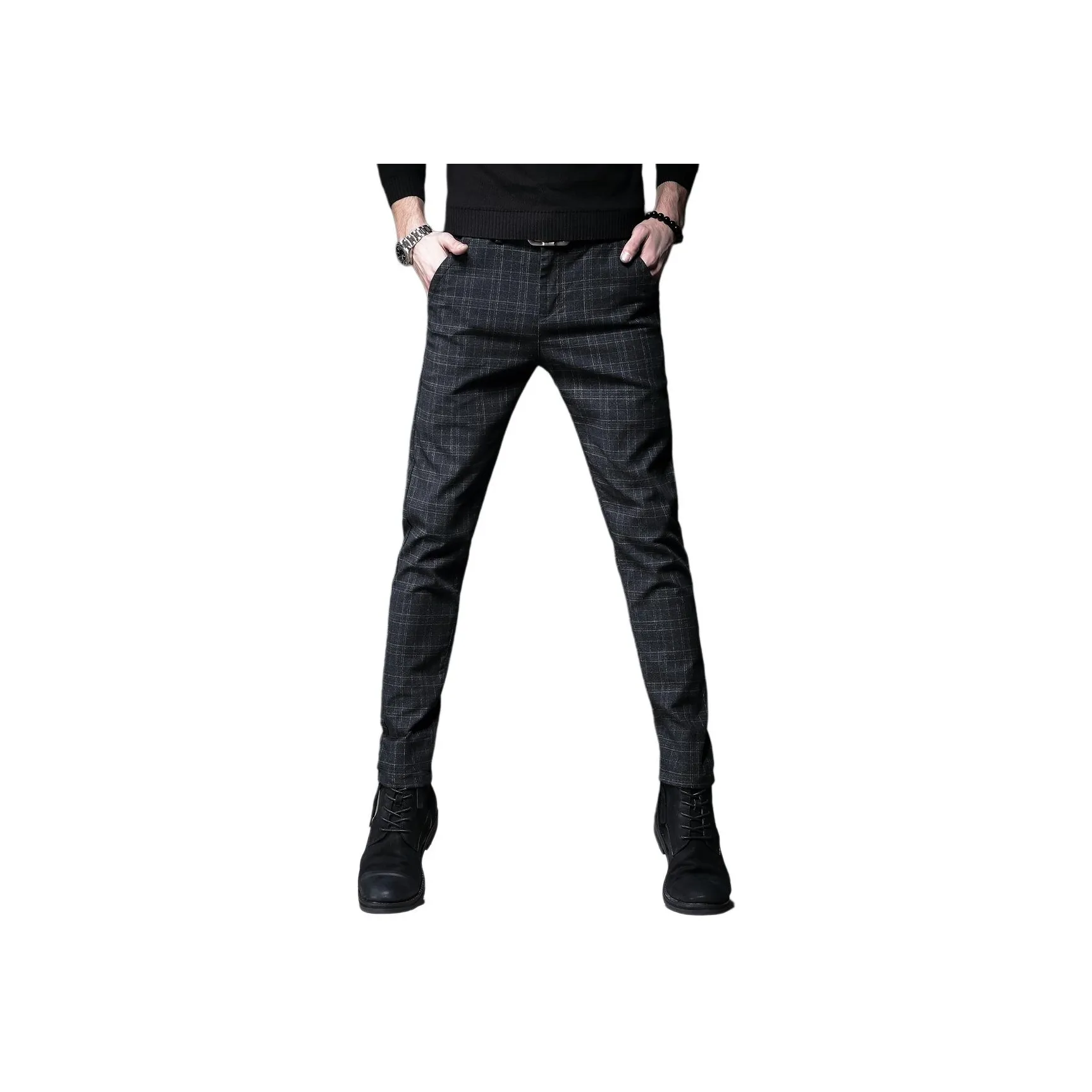 Devanro Casual Pants Men's Black