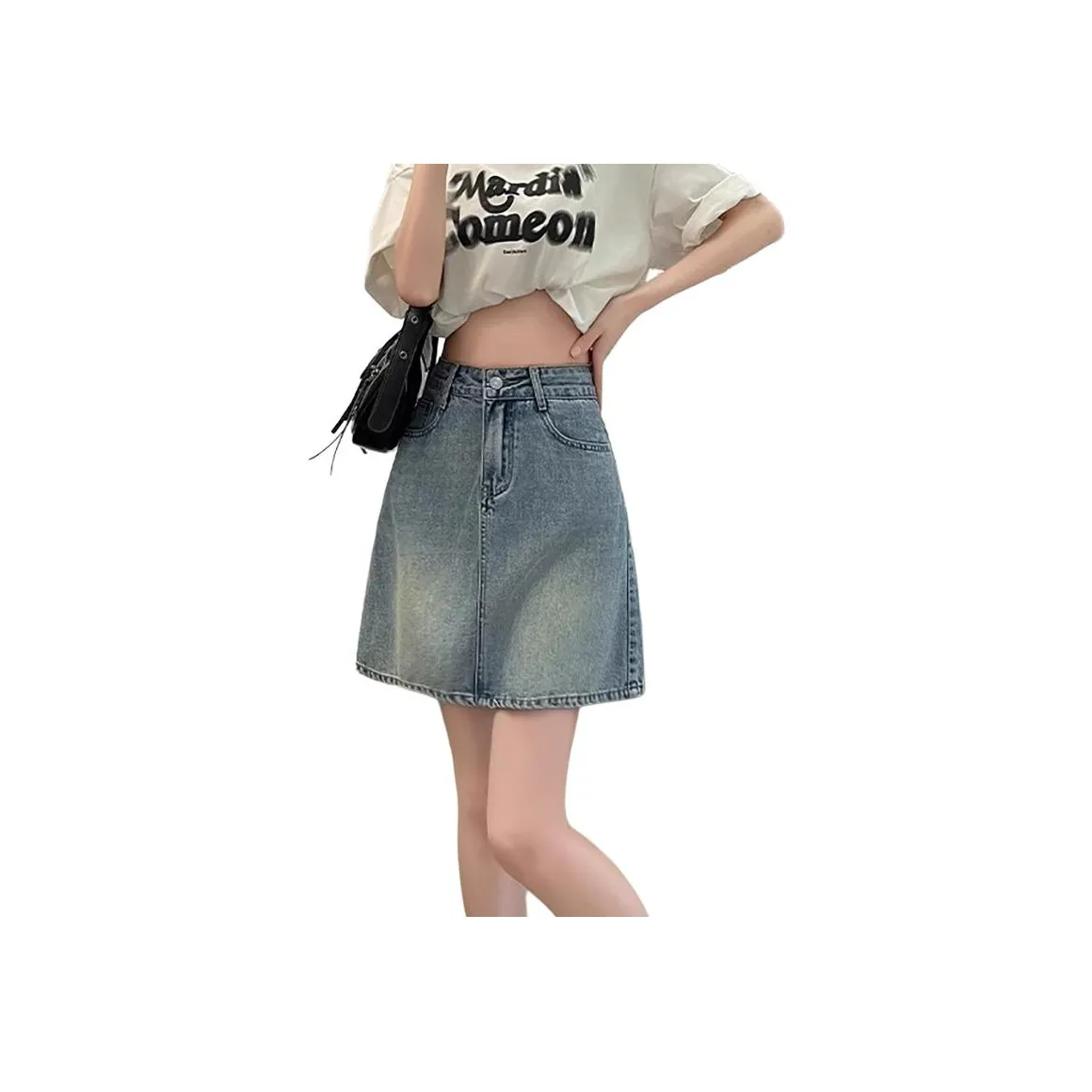 YEARNED Джинсовые короткие юбки Женские