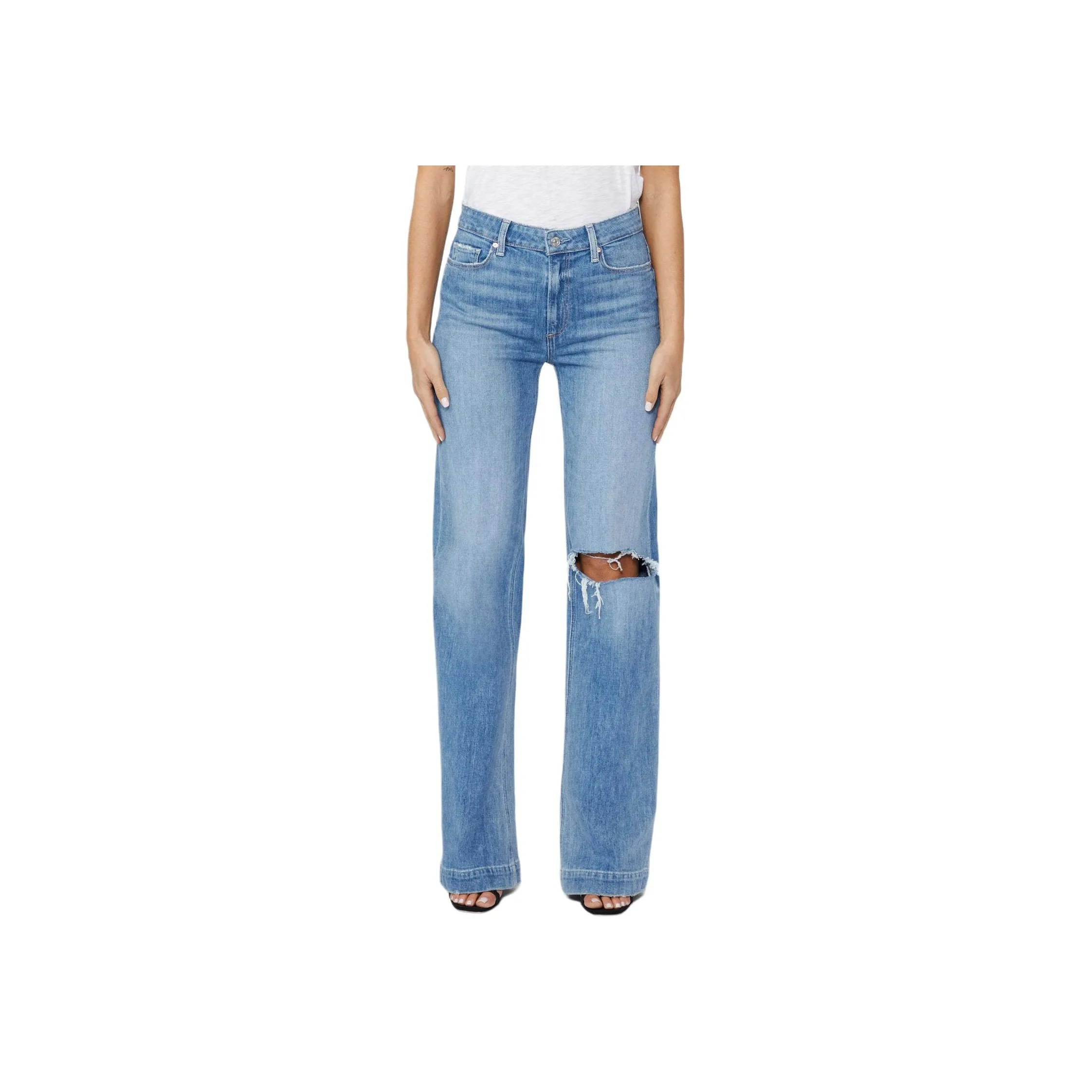 PAIGE Distressed Straight line Jeans
