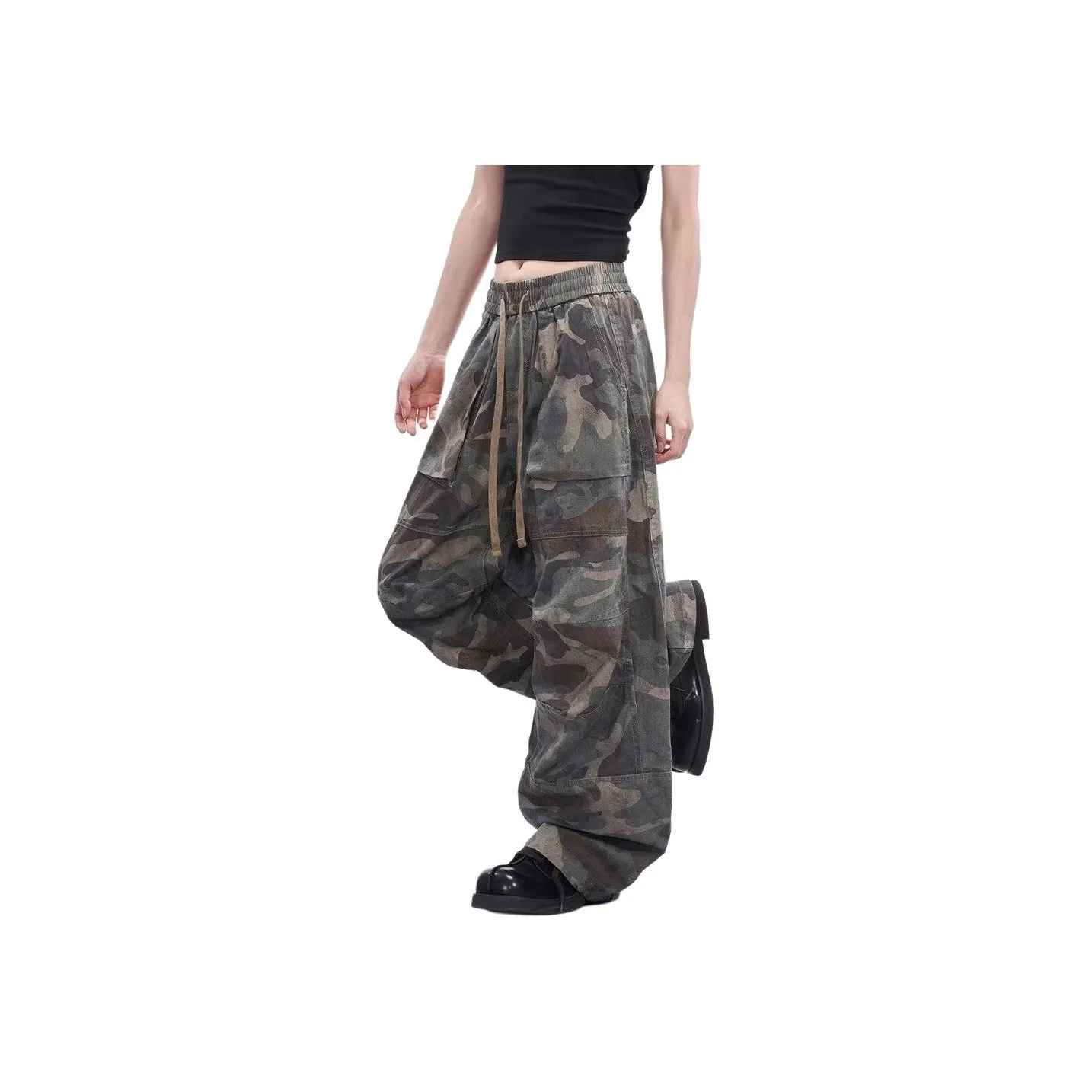 GEOGRE ALEX Зеленые унисекс брюки карго