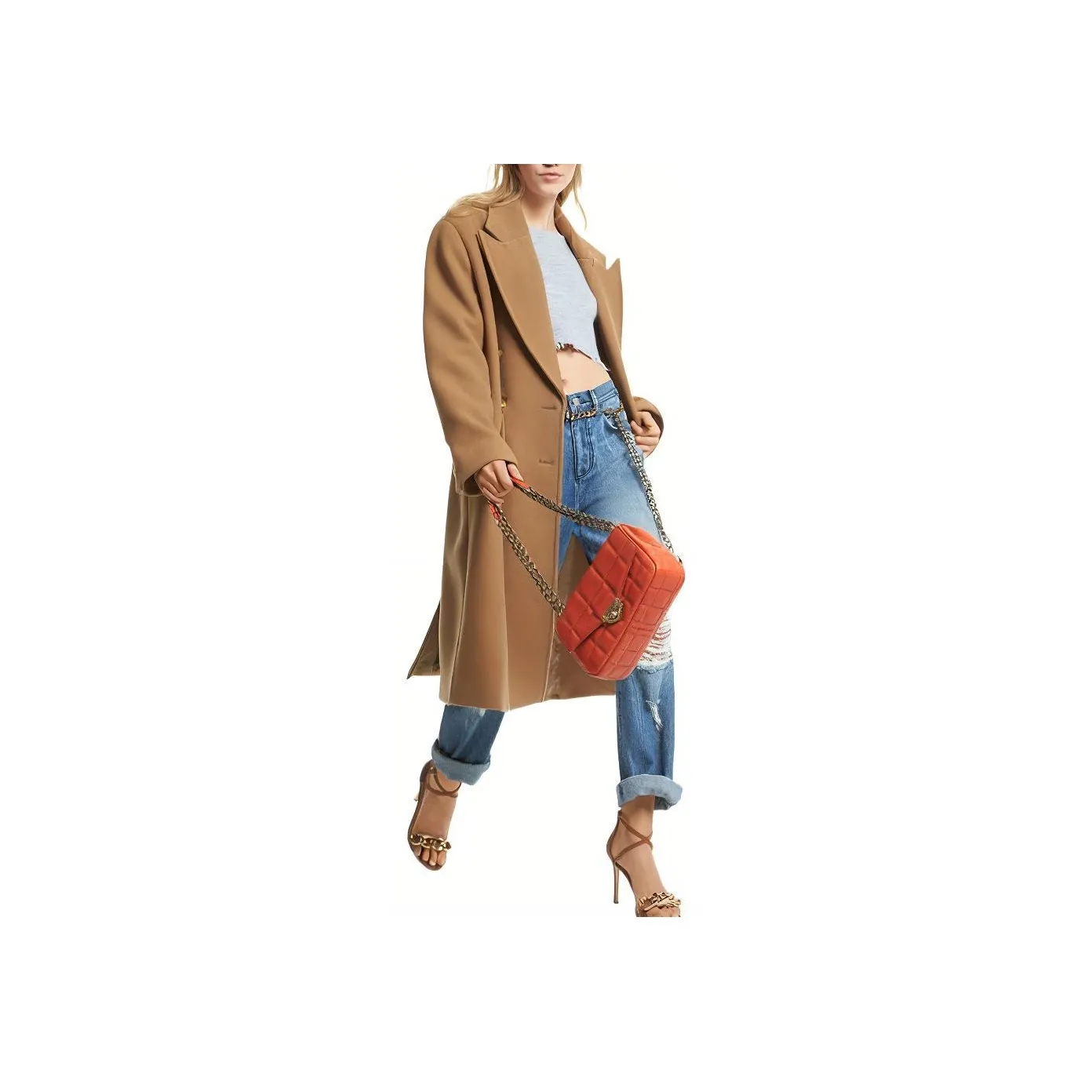 MICHAEL KORS SS23 Пальто Женское Темно-Верблюжий