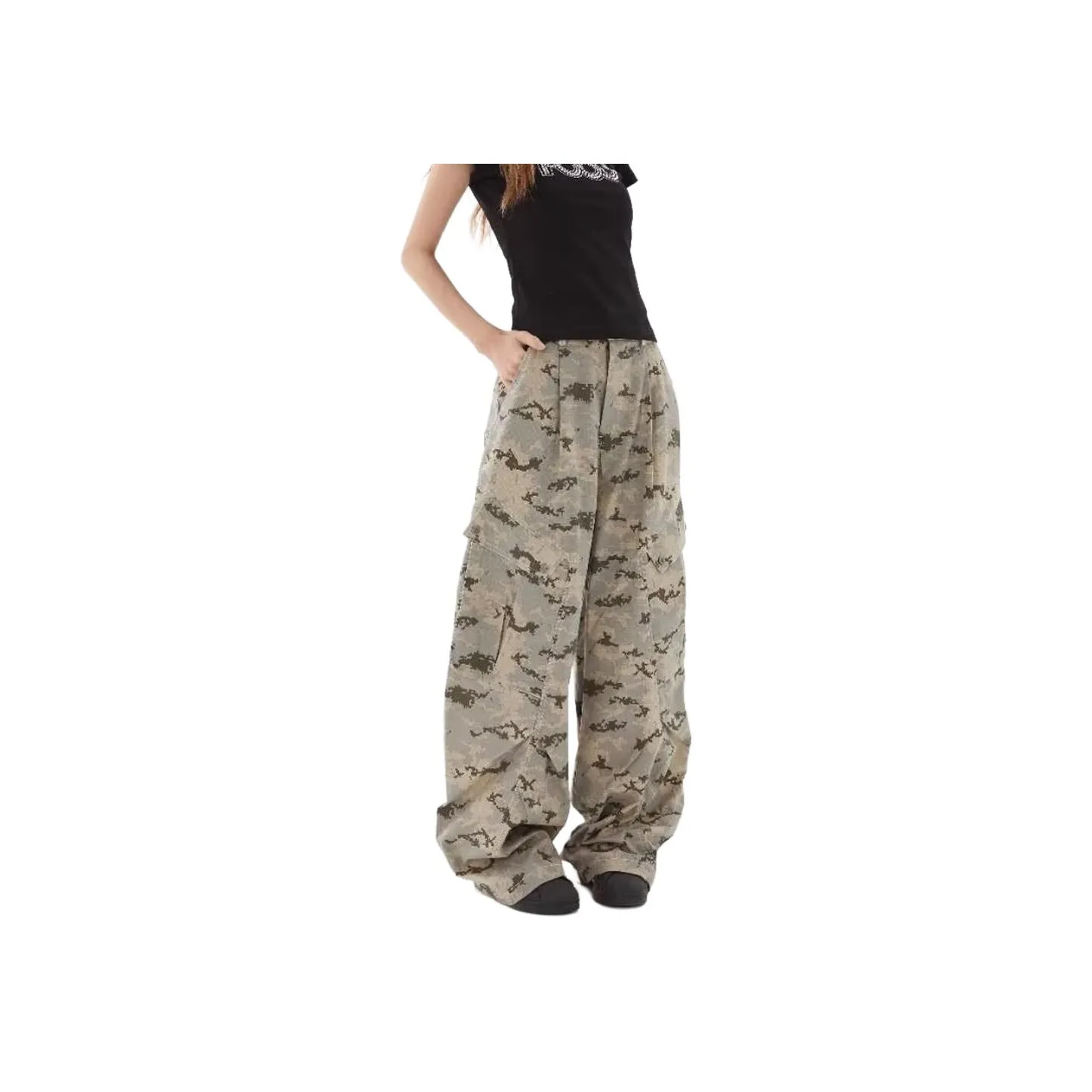 SRCG Камуфляж Женские Повседневные Брюки