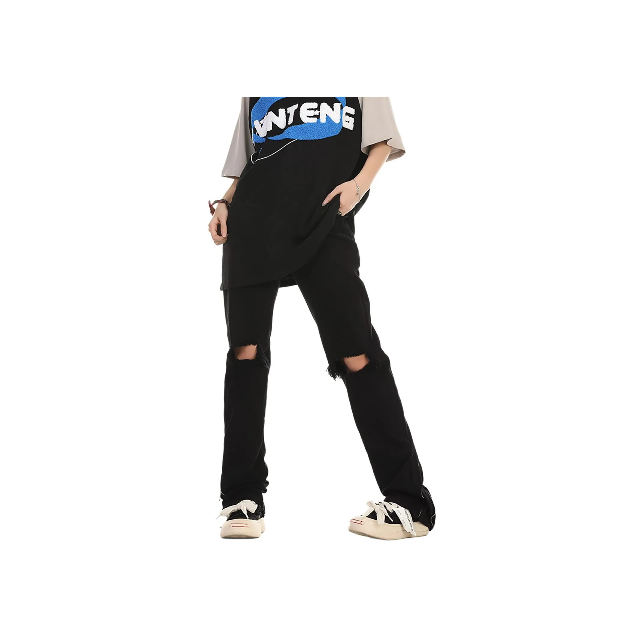 SOCKKEY Jeans Unisex Black