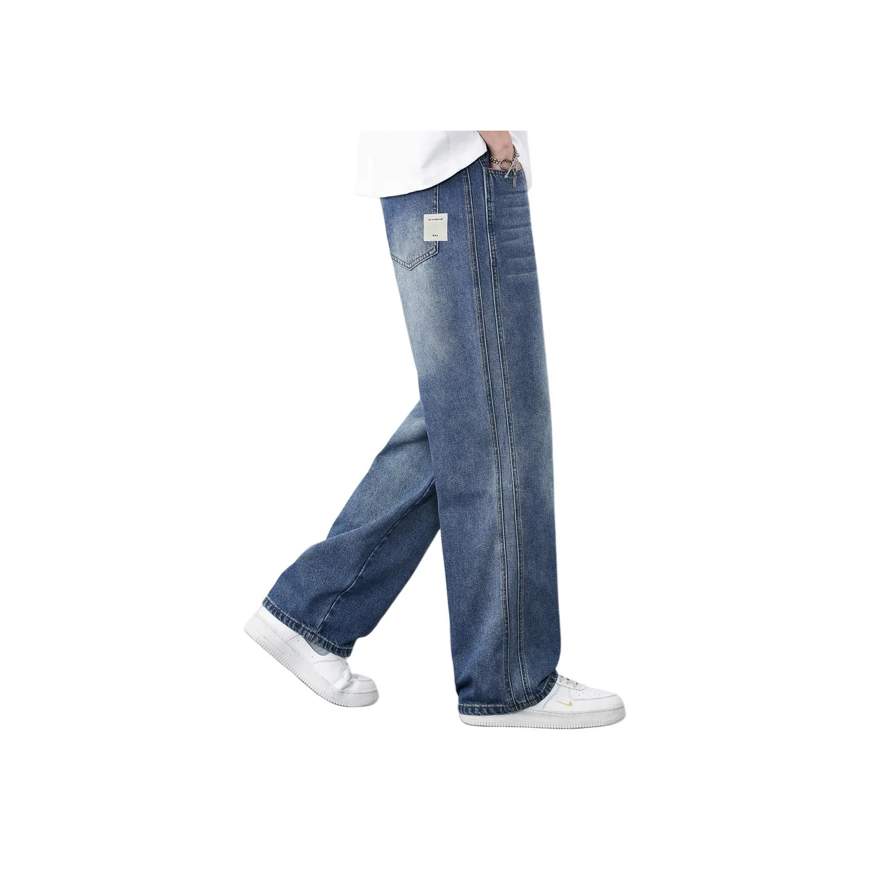 BALENO Винтажные синие мужские джинсы