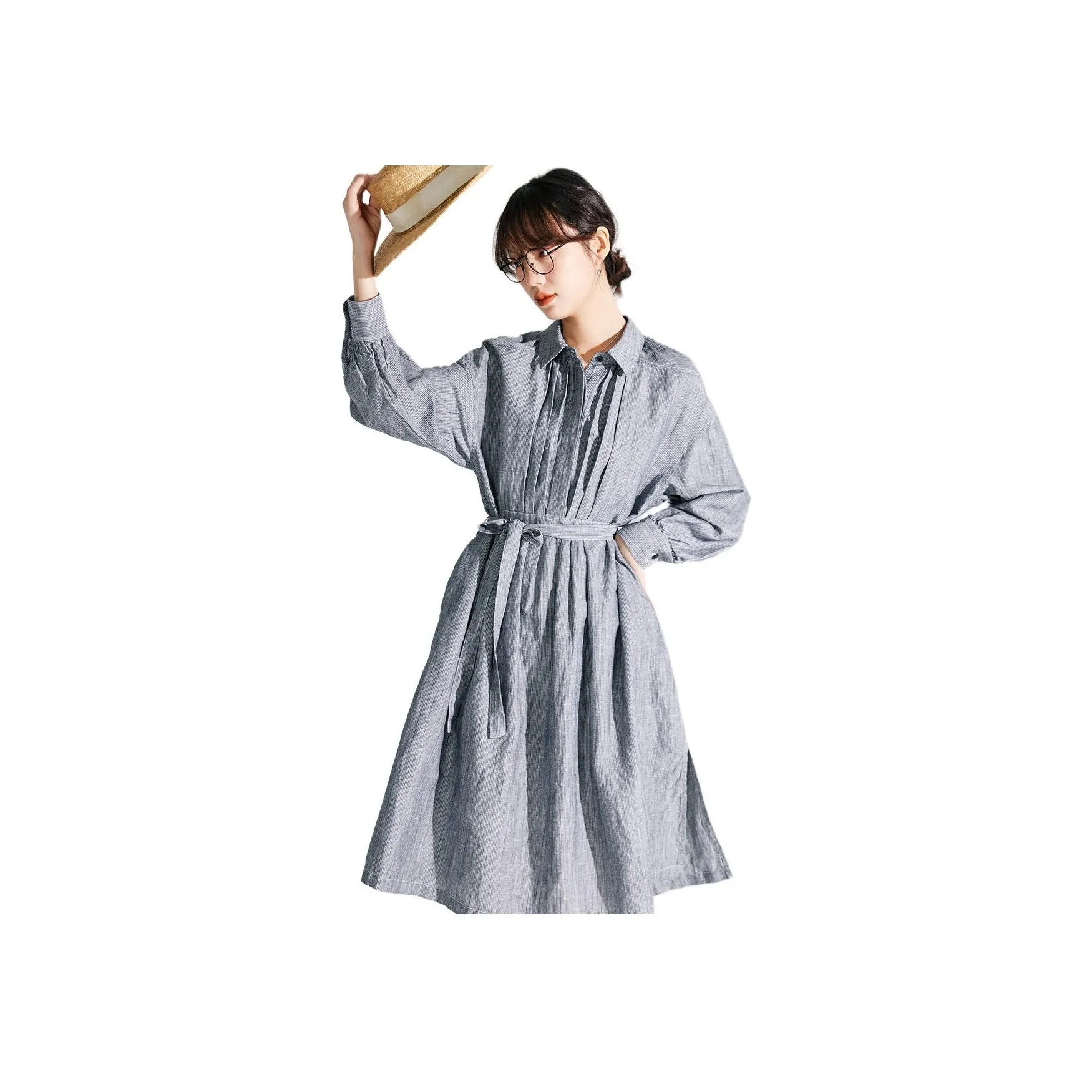 ZIMO Длинное платье с длинными рукавами, женское