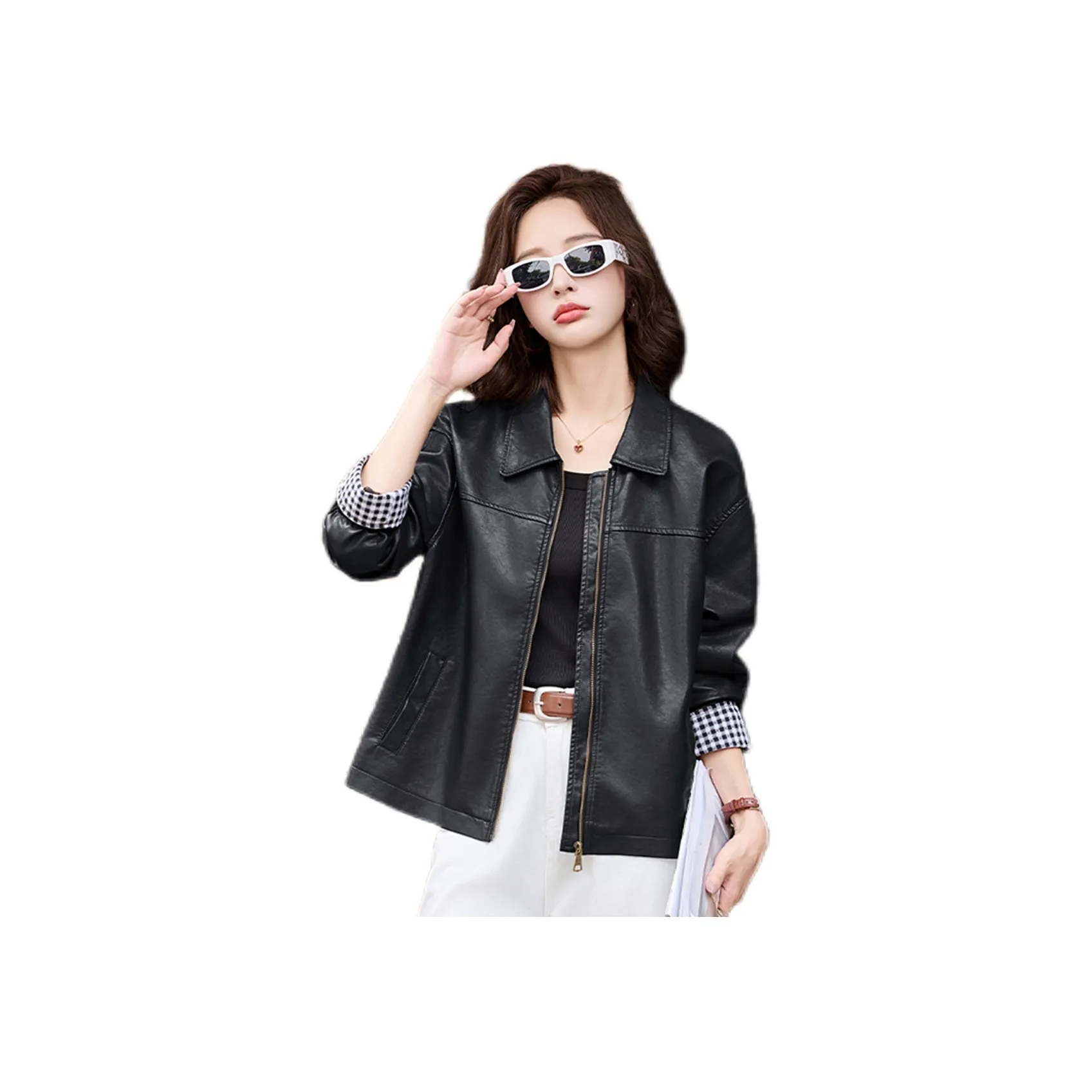 Pure Shimane кожаная куртка для женщин