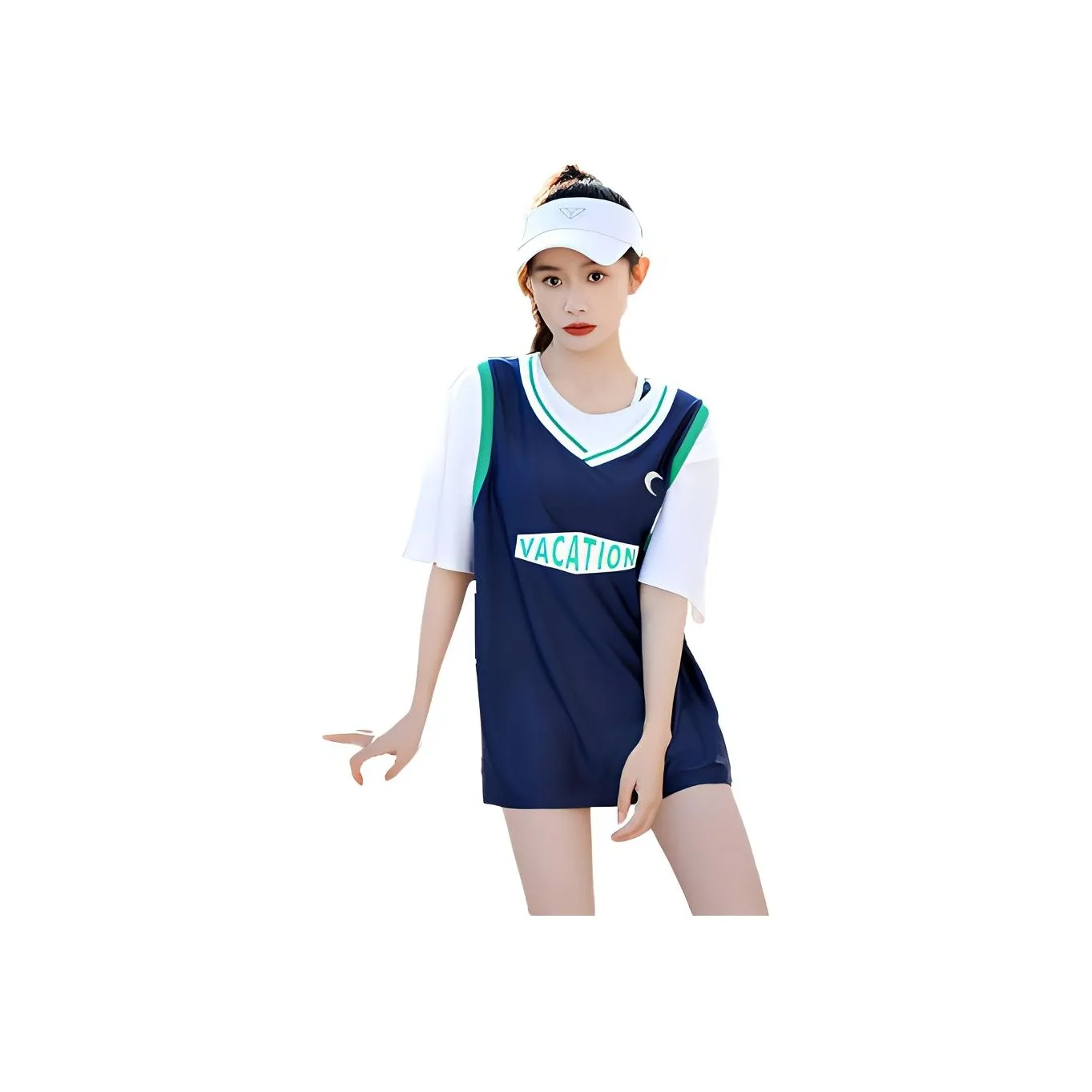 Youyou Two Piece Swimsuits Women's Navy Blue