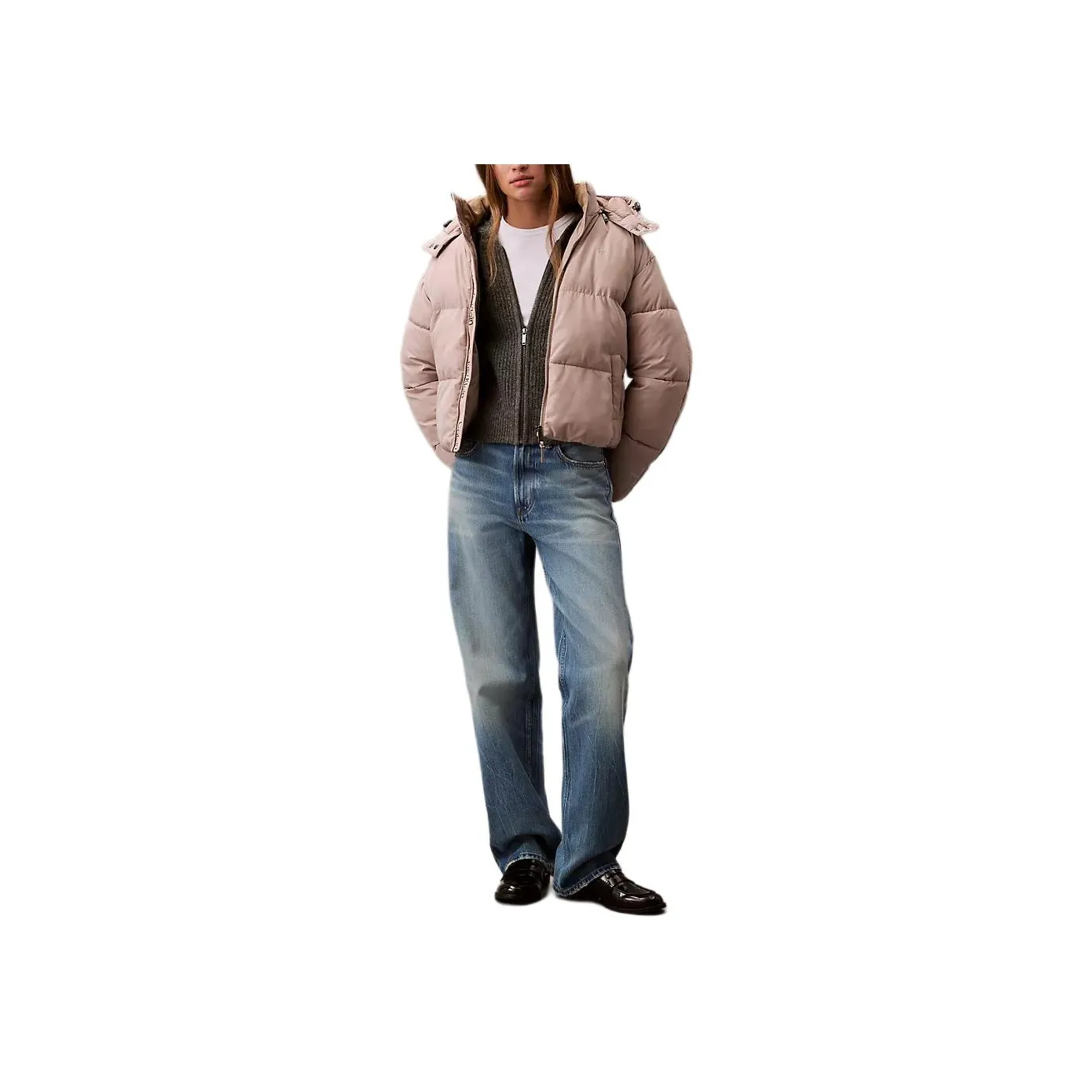 CALVIN KLEIN Puffer Jacket Women's Khaki