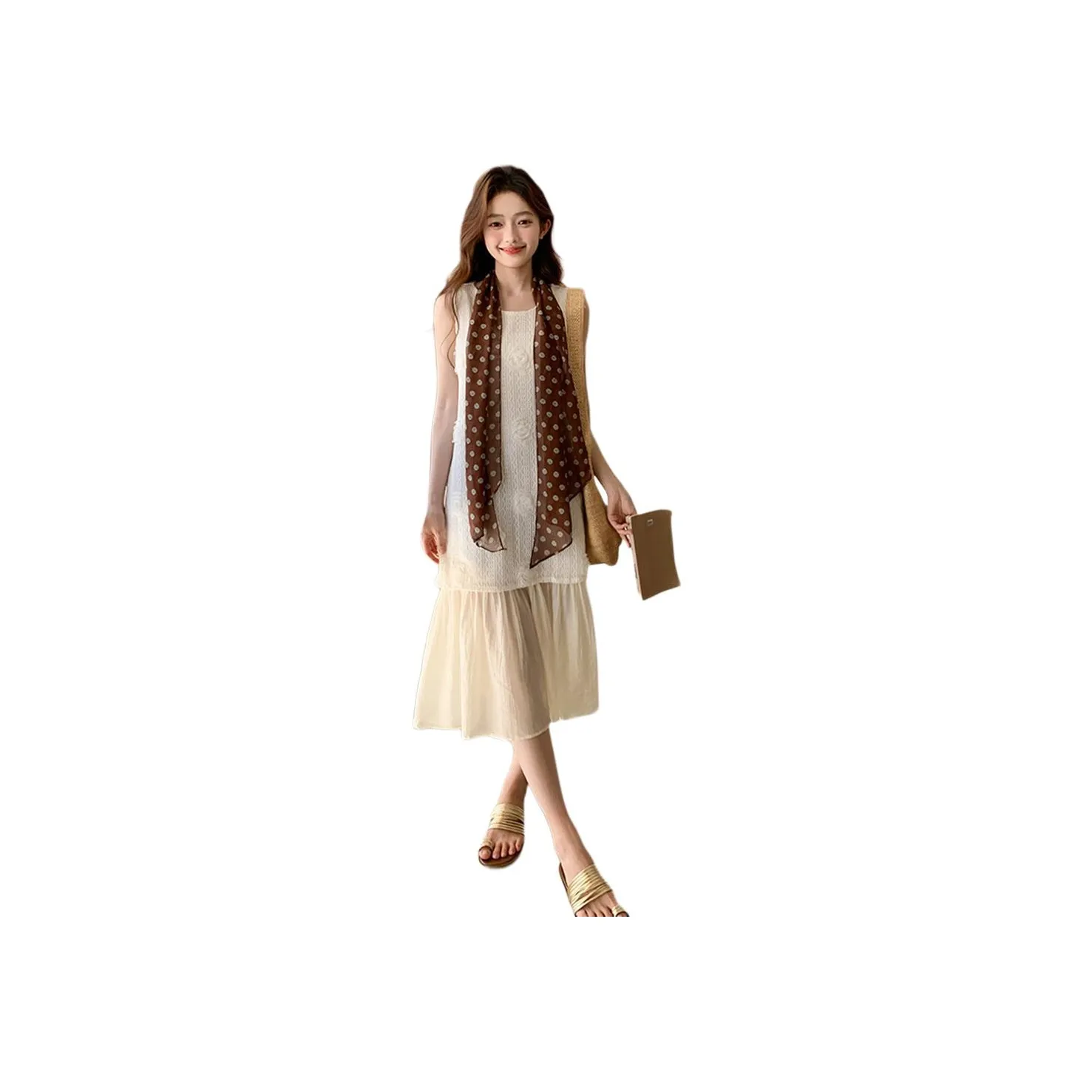 TEME Белые Женские Платья без рукавов