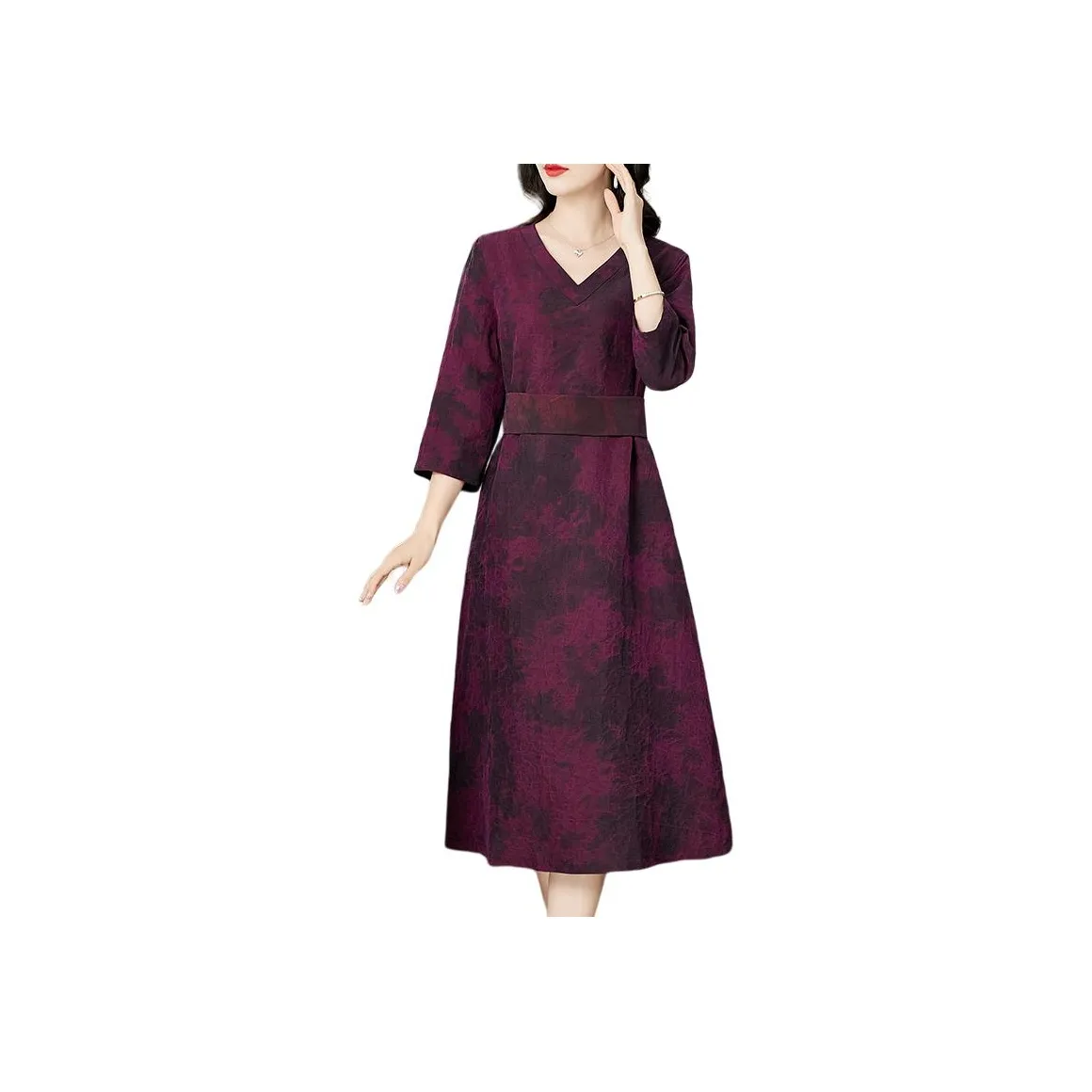 Yi Mengyuan Silk Short Sleeved Dress Women's