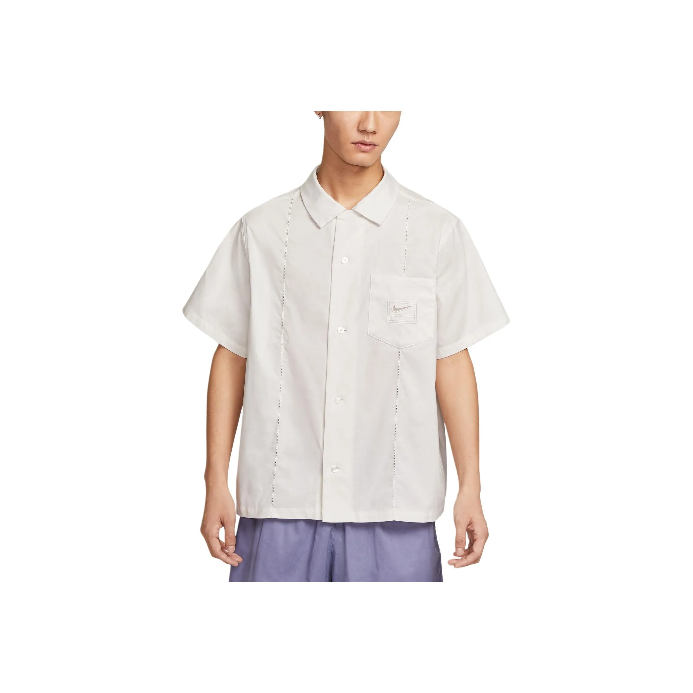 Nike Sportswear Фантомный серый белый Унисекс Рубашки