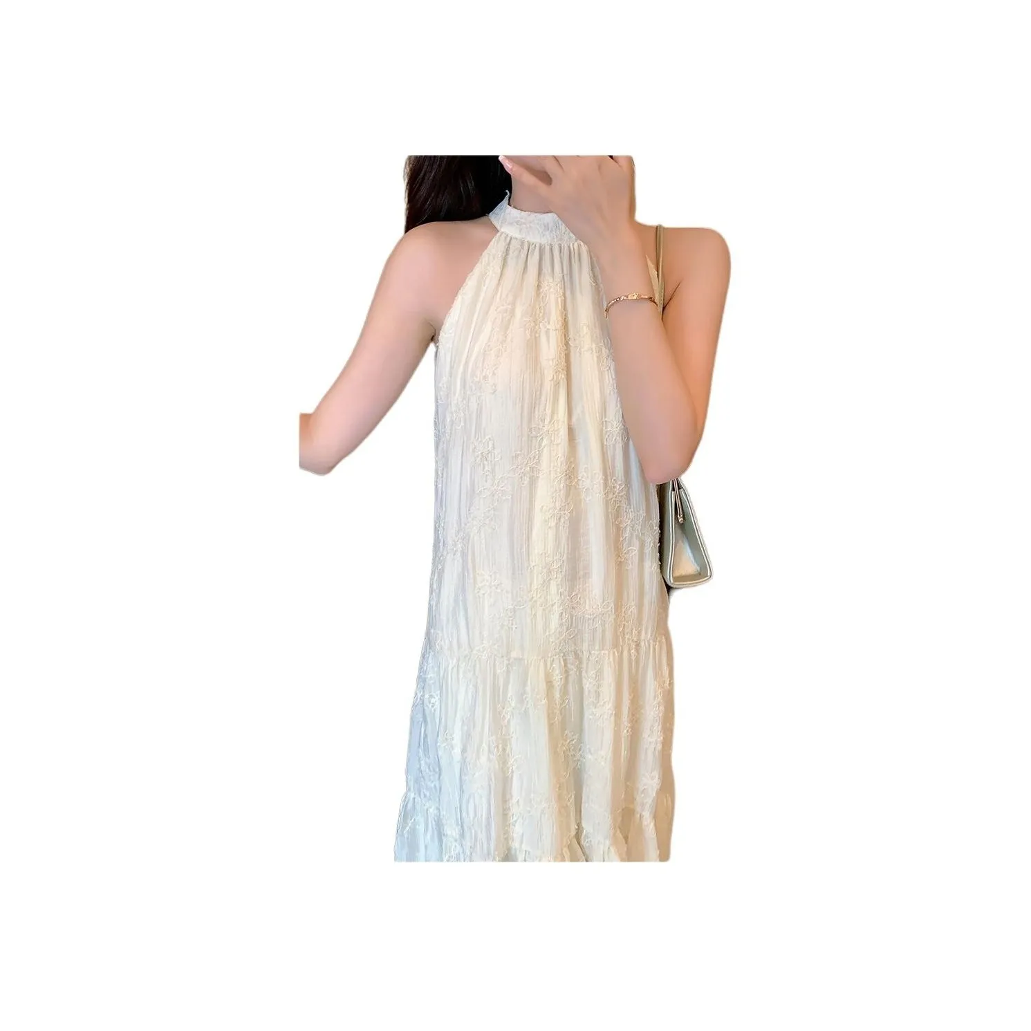 Mrs. Island Song Sleeveless Dress Women's Creamy Apricot