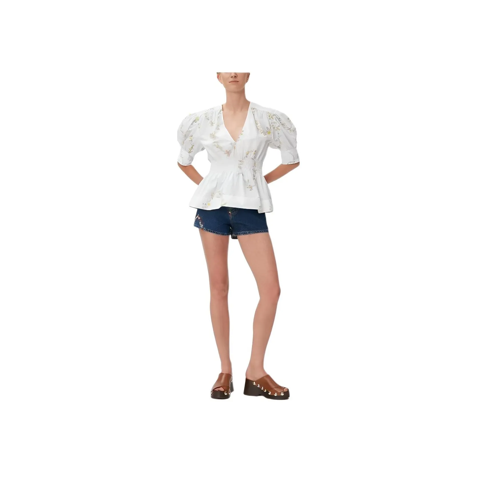 GANNI Белые Женские Рубашки