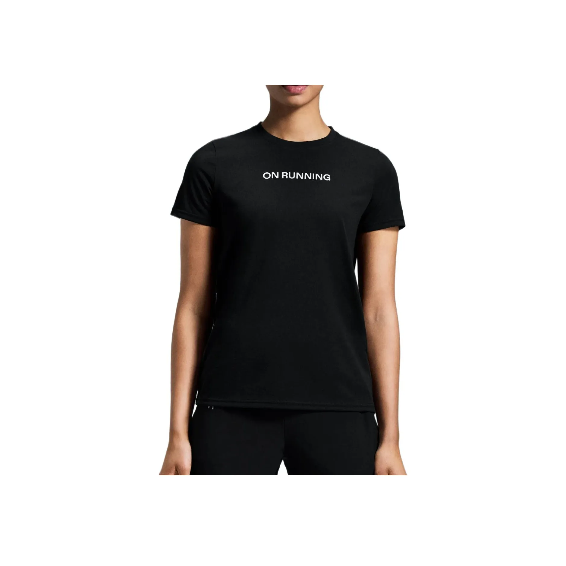 On Running Стандартная футболка женская черная