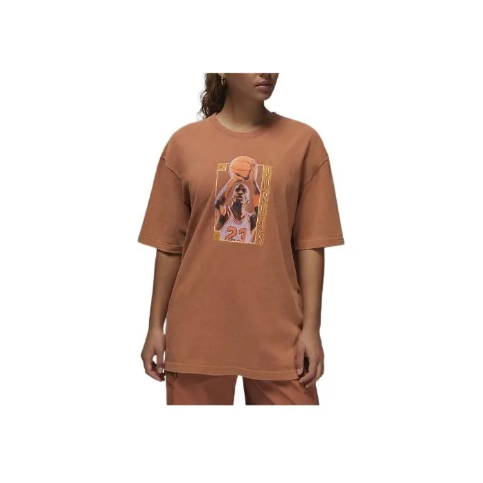 JORDAN Graphic T Shirt 'Dusty Peach/Dune Red'
