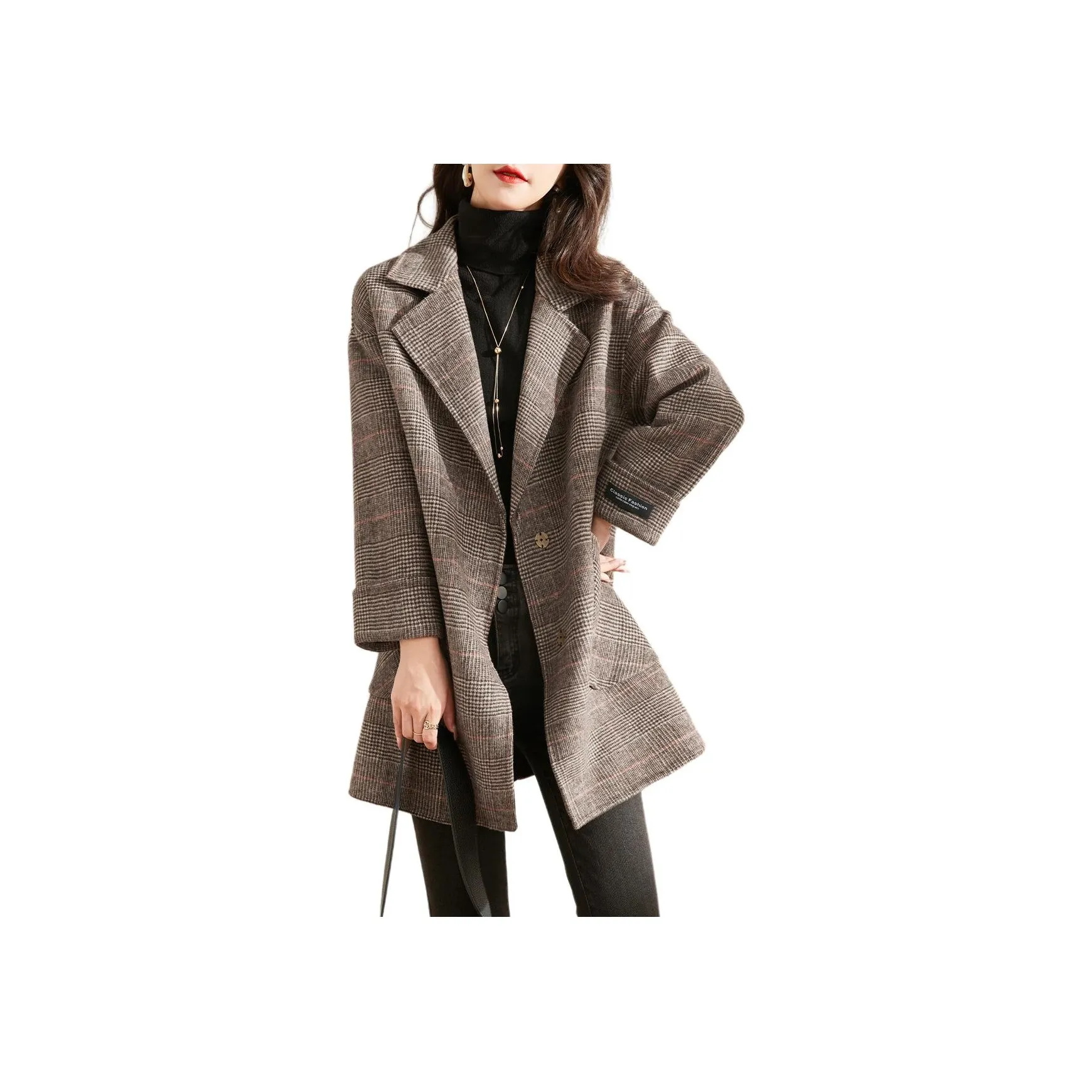 Mo Han Yi Mei Куртка Женская Кофейного цвета