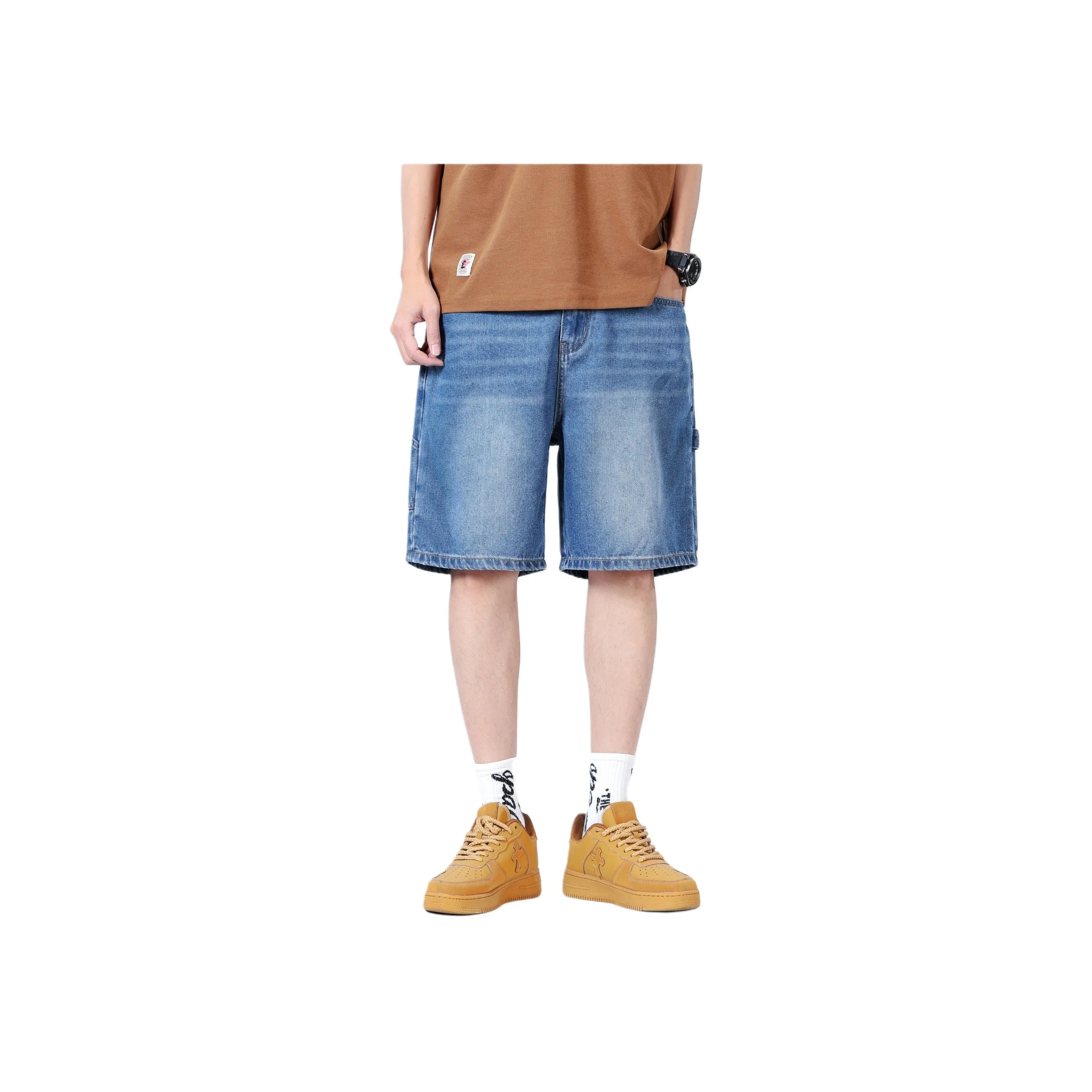 JASONWOOD Cowboy On The Run Denim Shorts Unisex Blue