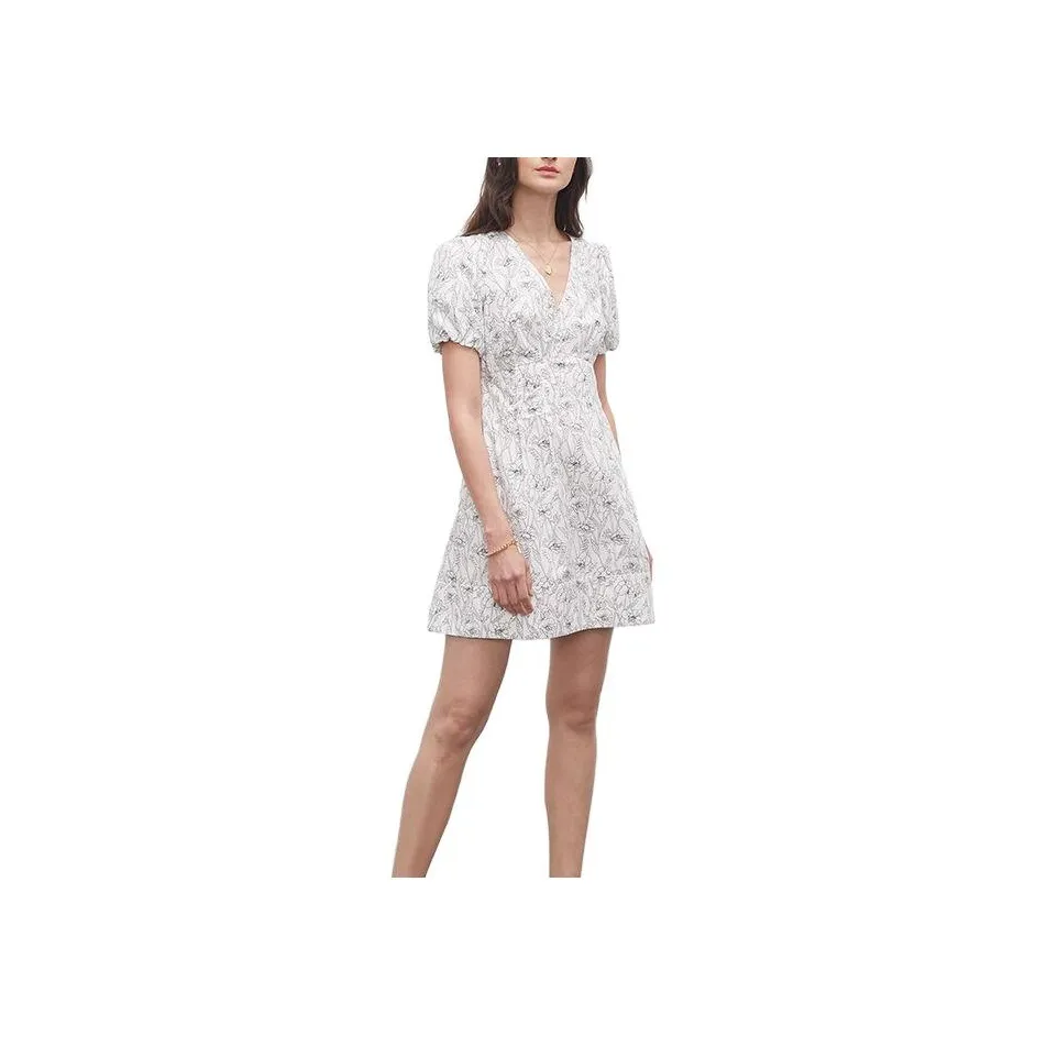 CLUB MONACO Short-Sleeved Dresses Women's Black White