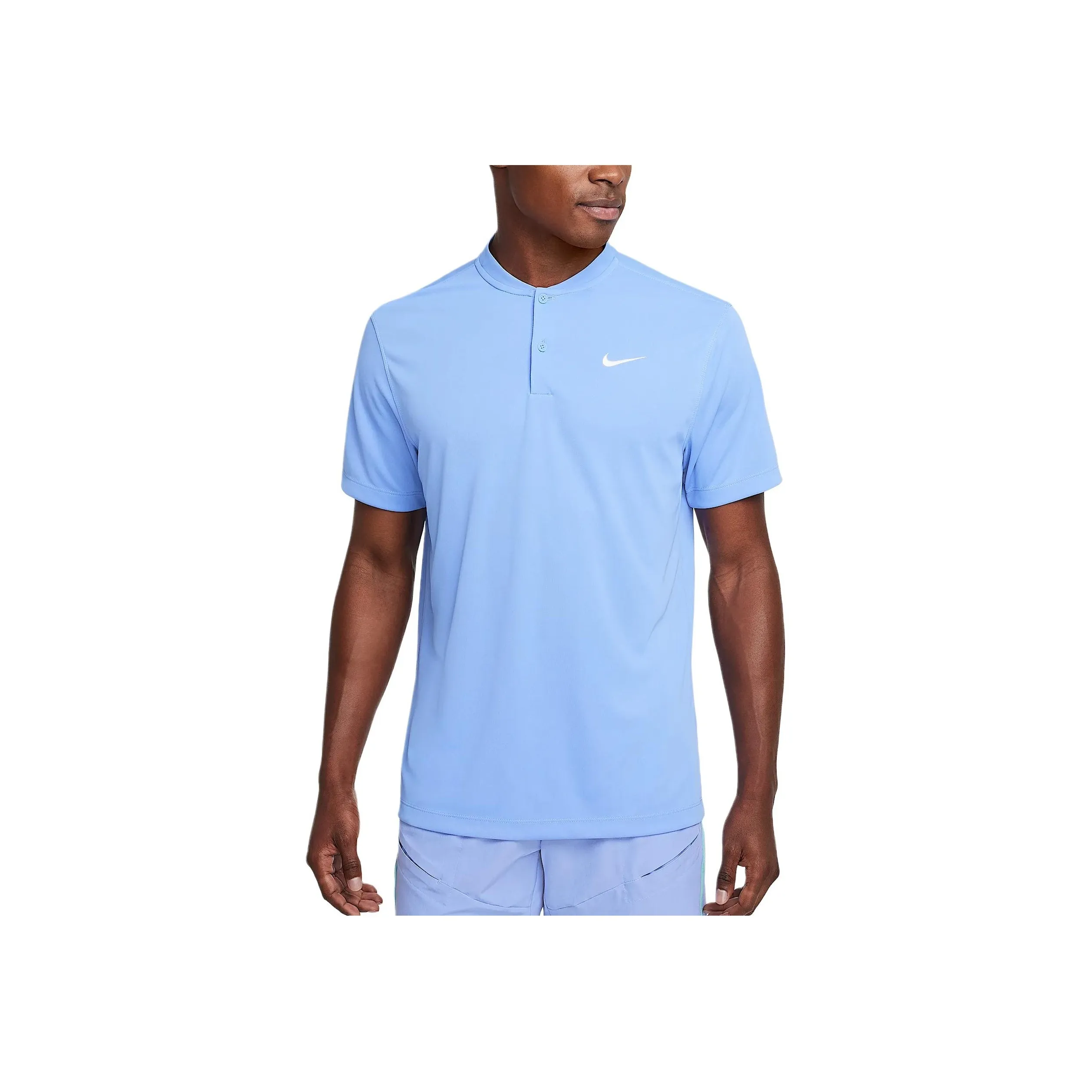 Nike CourtDri Fit FW24 Tennis Blade Polo Shirt Men's Light Blue/White