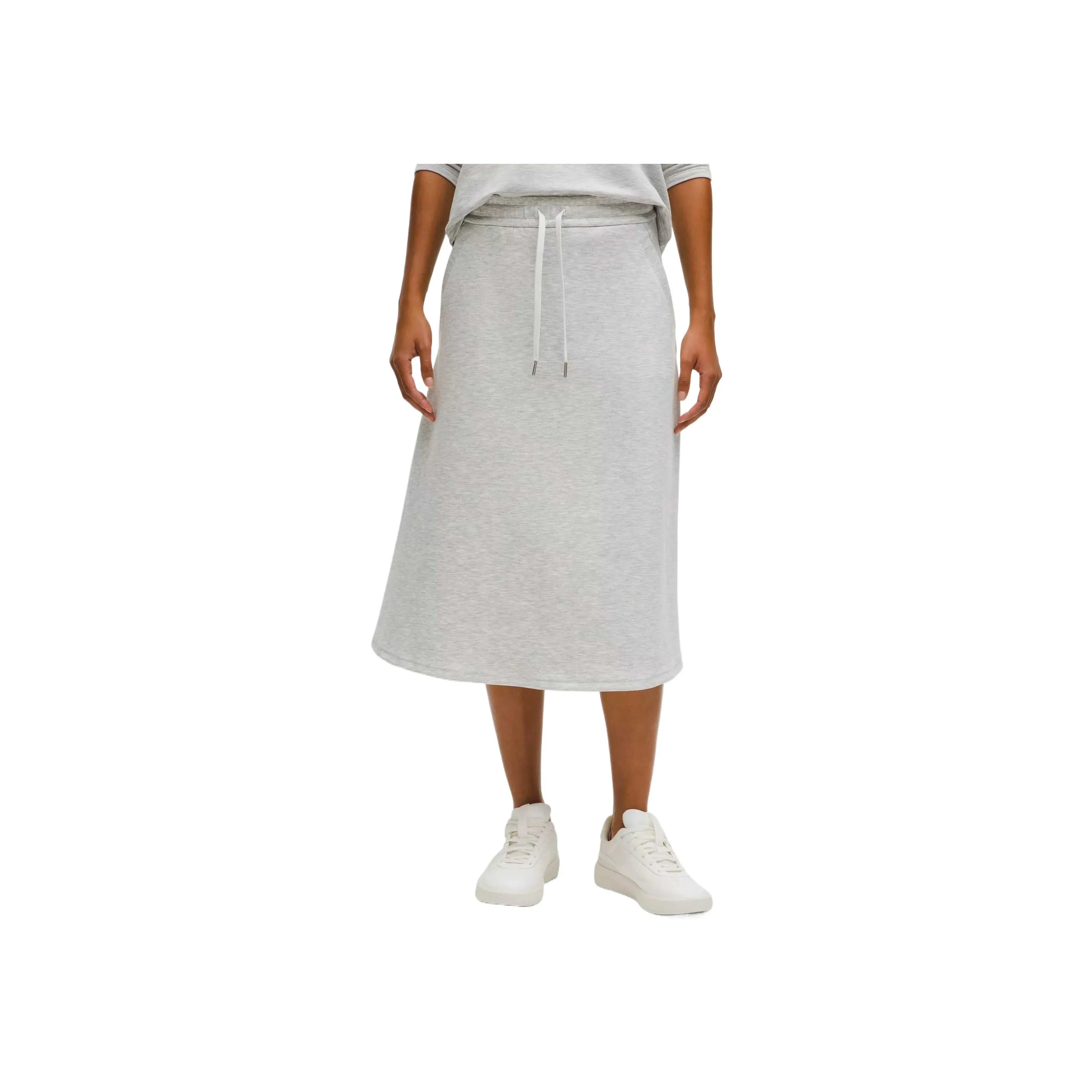 Lululemon Modal-Blend Casual Long Skirts Women's Multicolor Light Gray