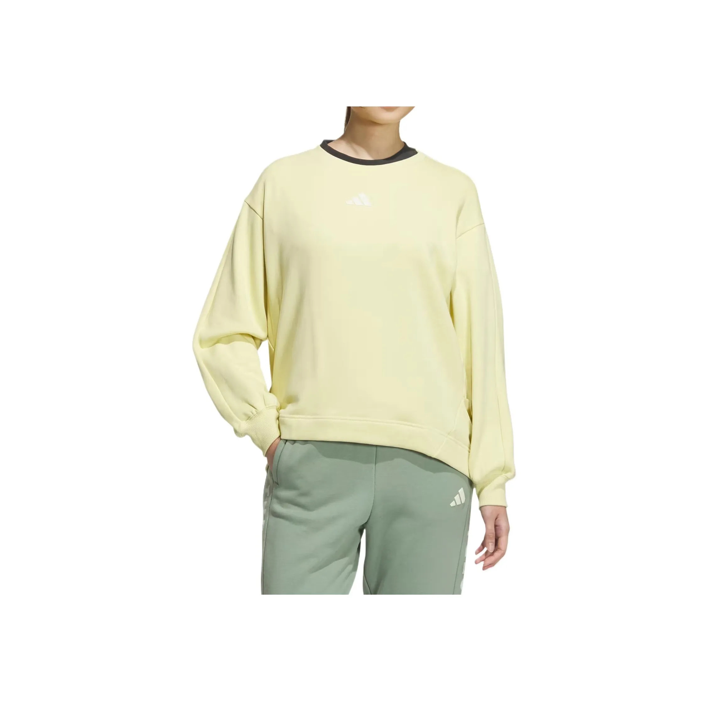 Adidas Drop Shoulder Sleeve T Shirt Women's Yellow
