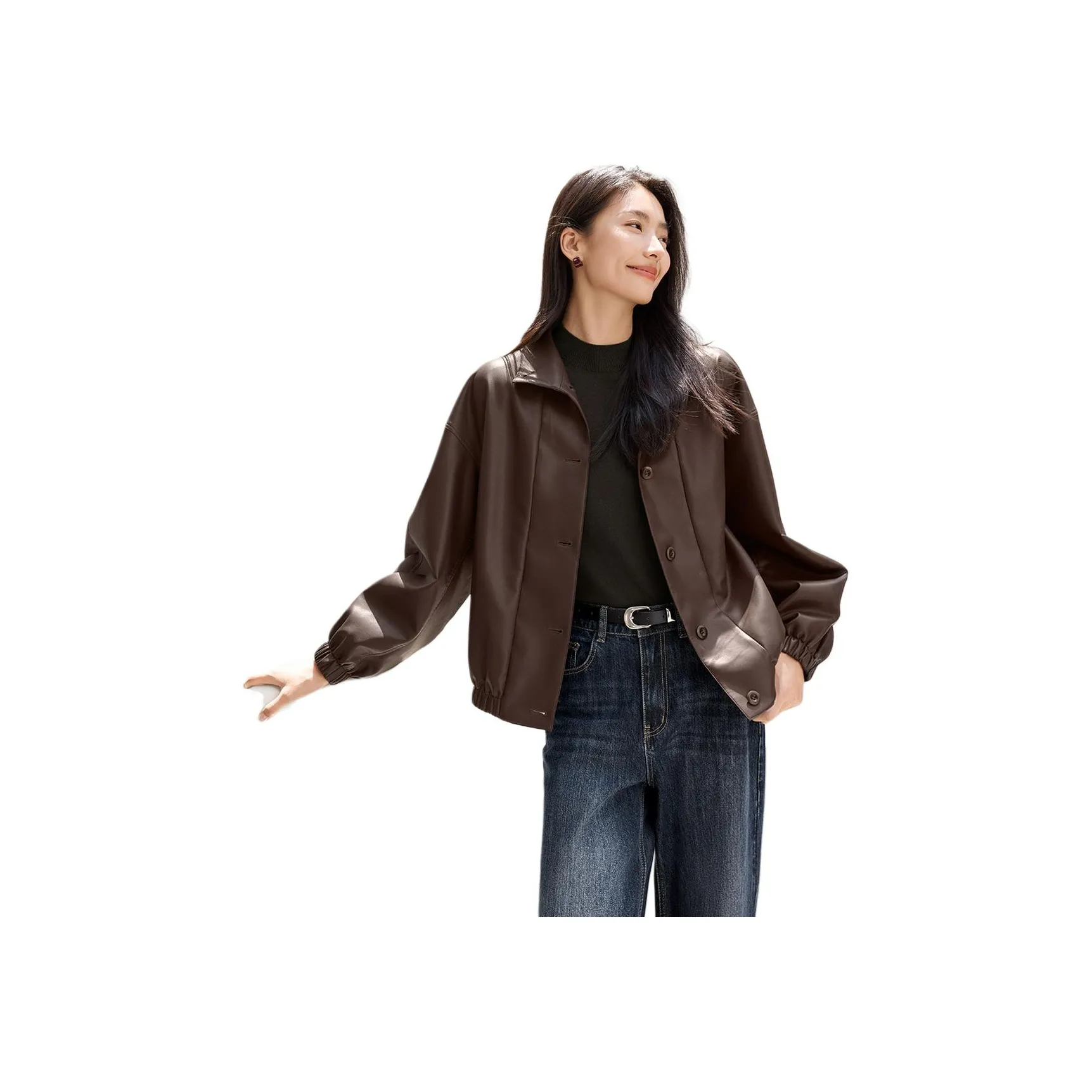 IHIMI Шоколадно-коричневые Женские Куртки