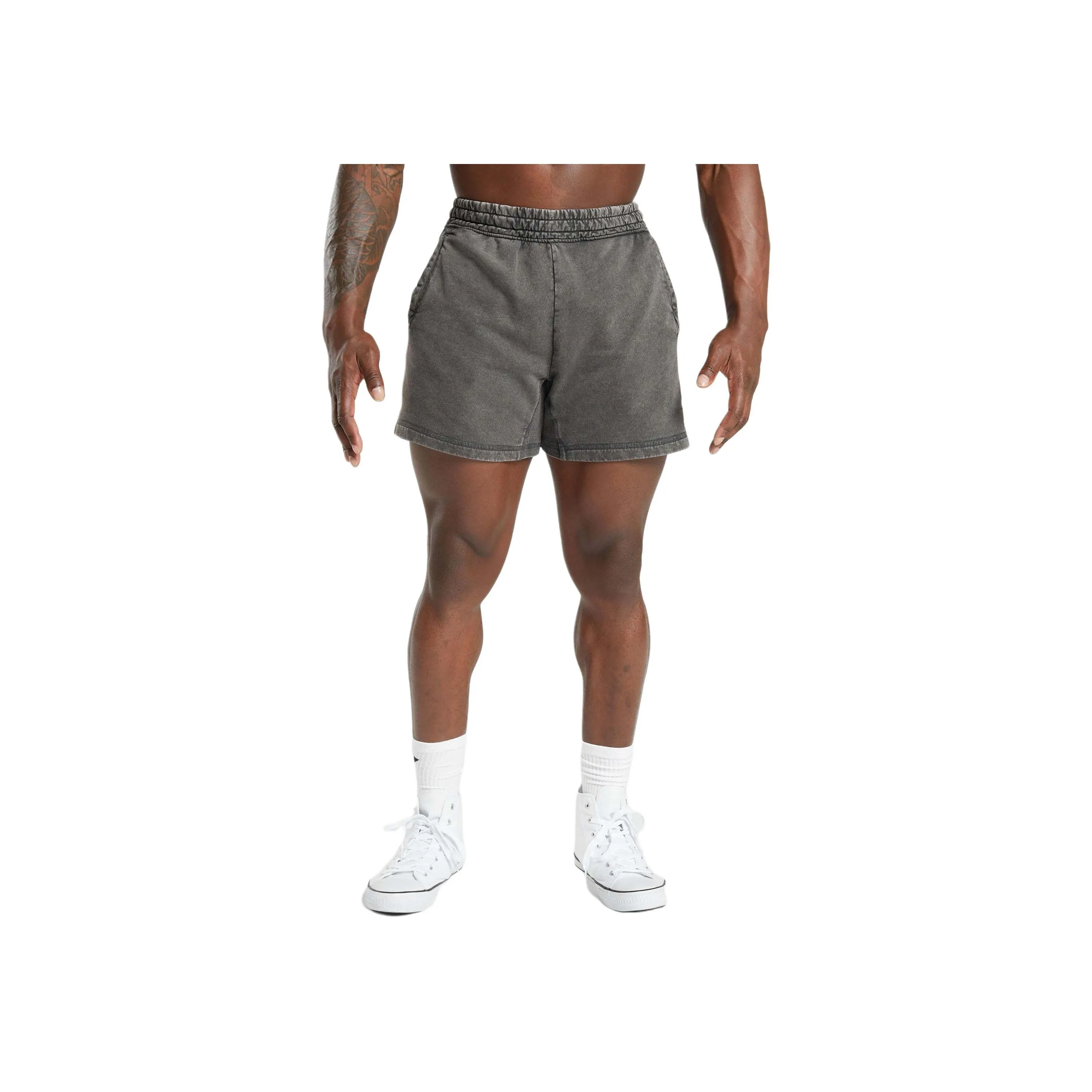GYMSHARK HERITAGE 5' SHORTS Casual Shorts Men's Charcoal Gray